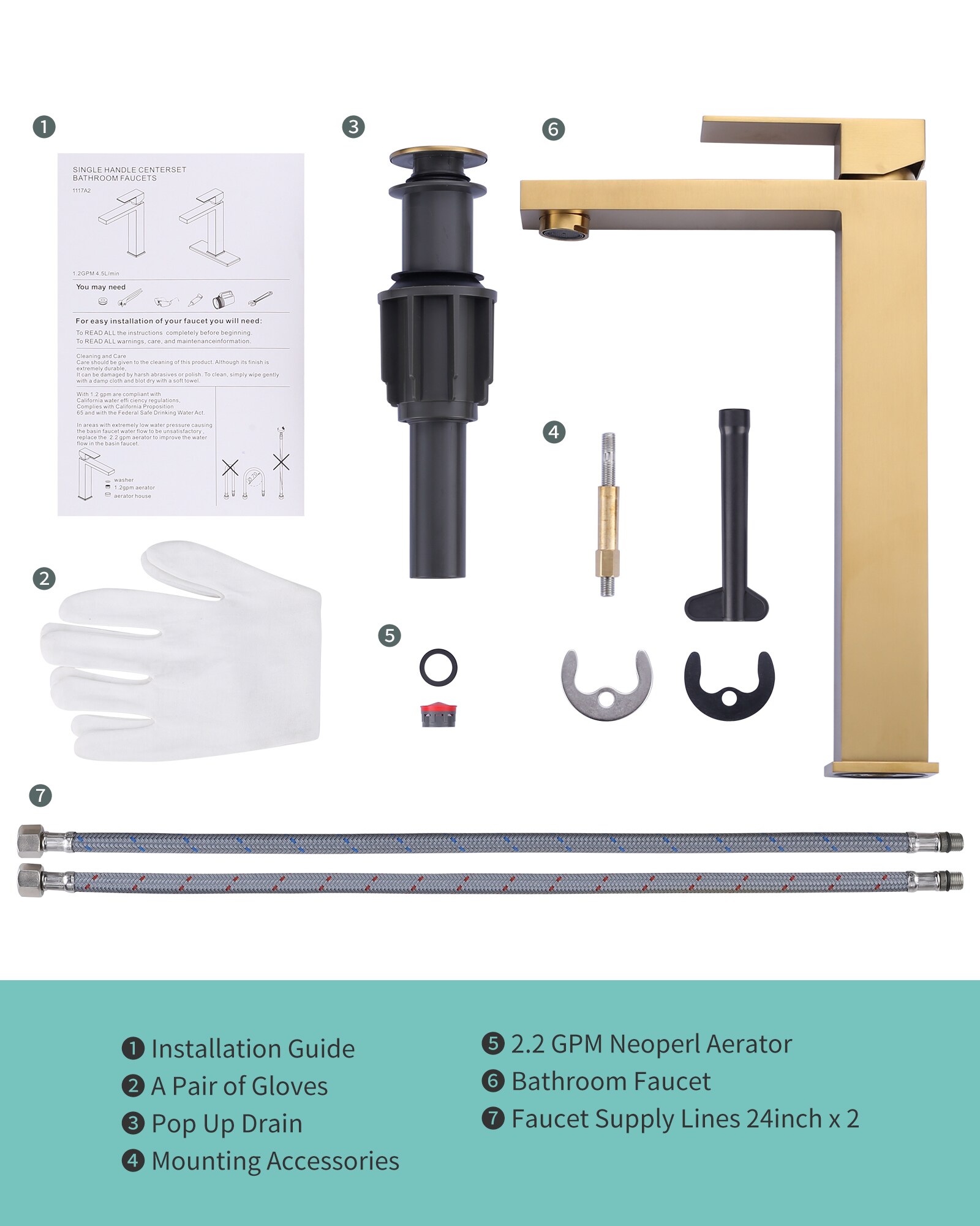 WOWOW 2327700G Lavatory-Faucets - View #6