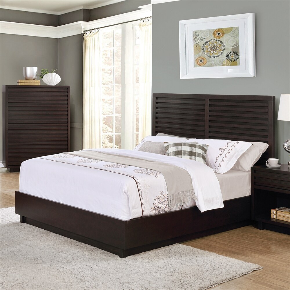  204551KE Graphite King Wood Platform Bed