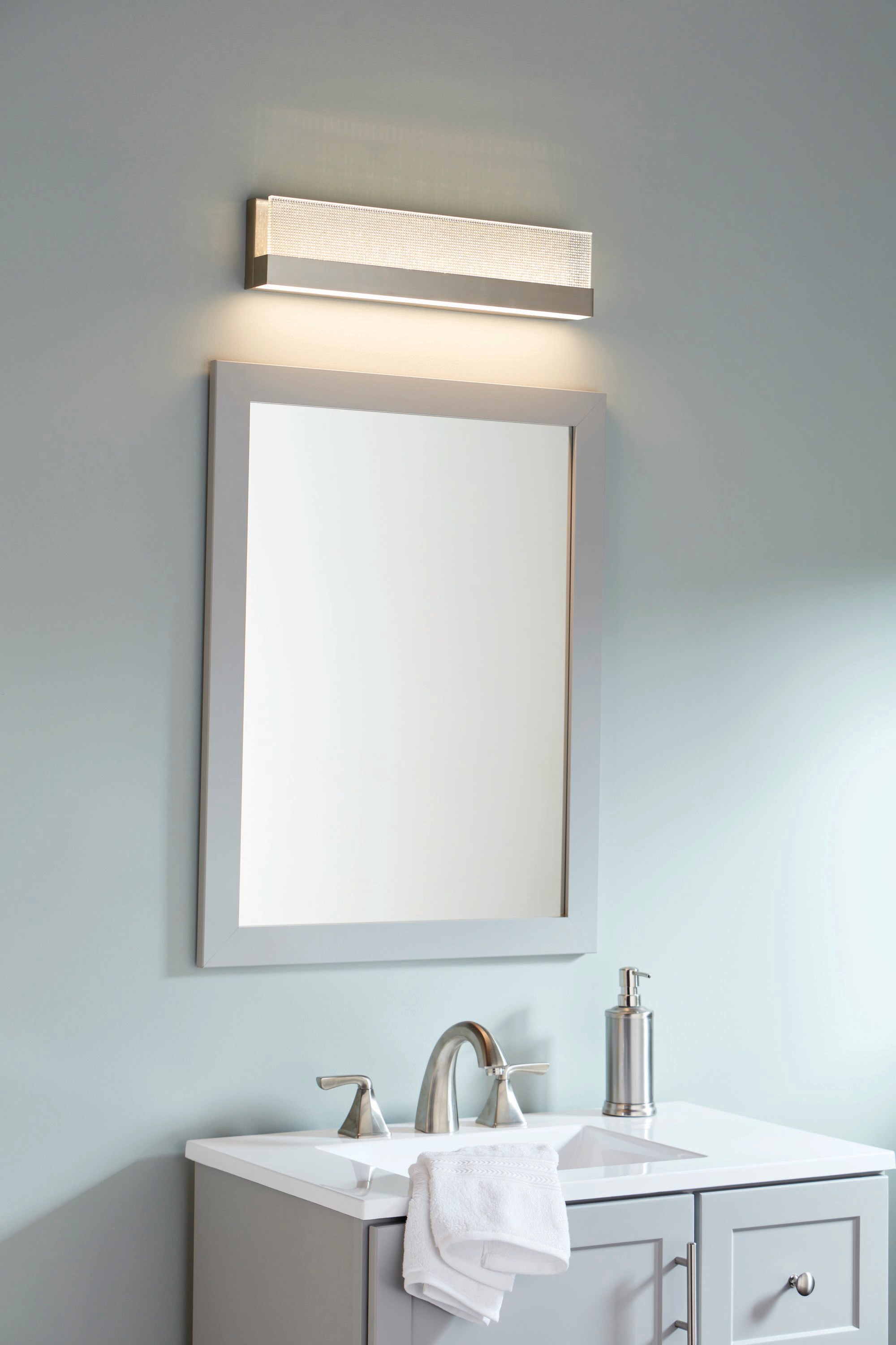 Origin 21 20-in 1-Light Brushed Nickel LED Modern/Contemporary Vanity ...