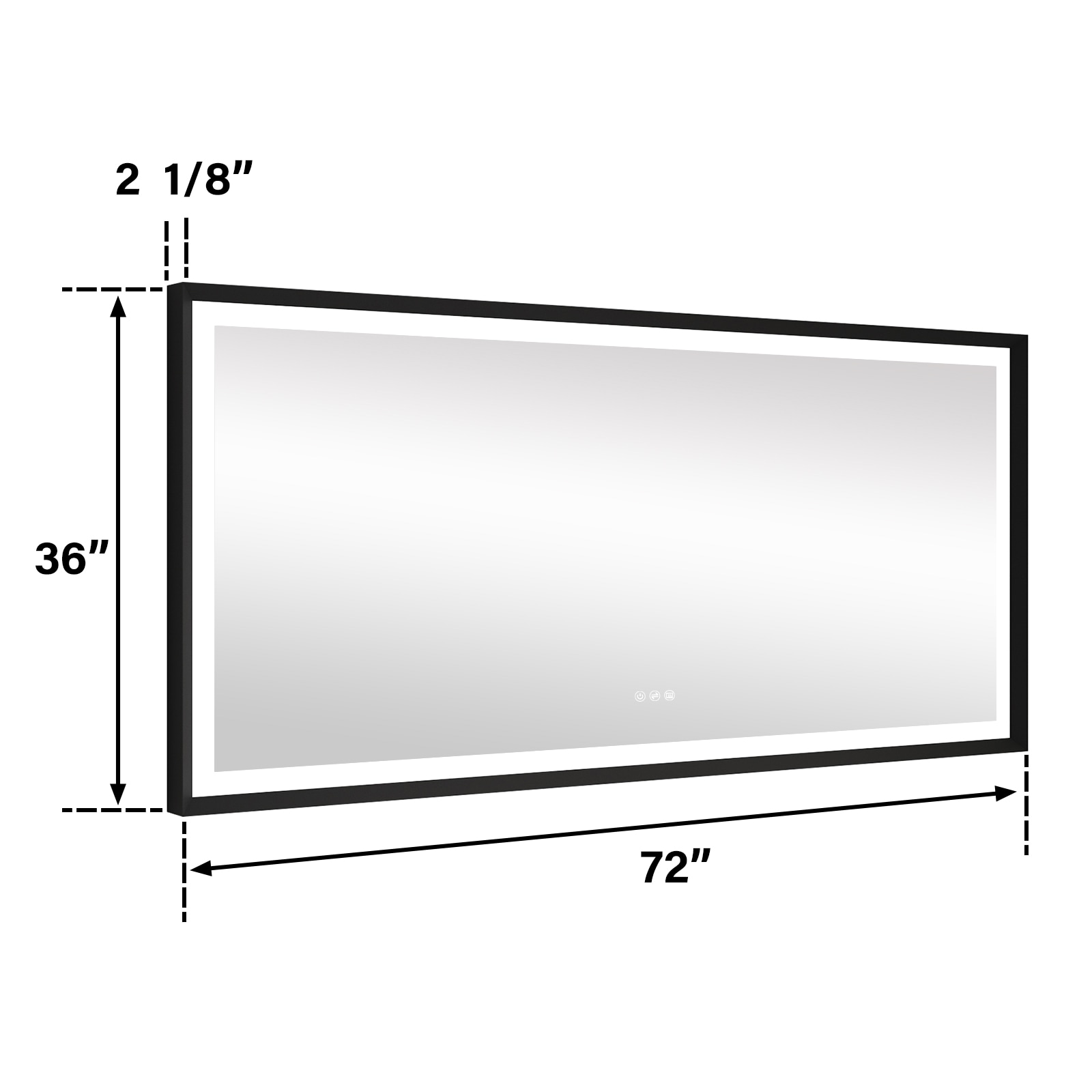 Forclover MRE-6F7236MB Framed-Bath-Mirrors - View #4
