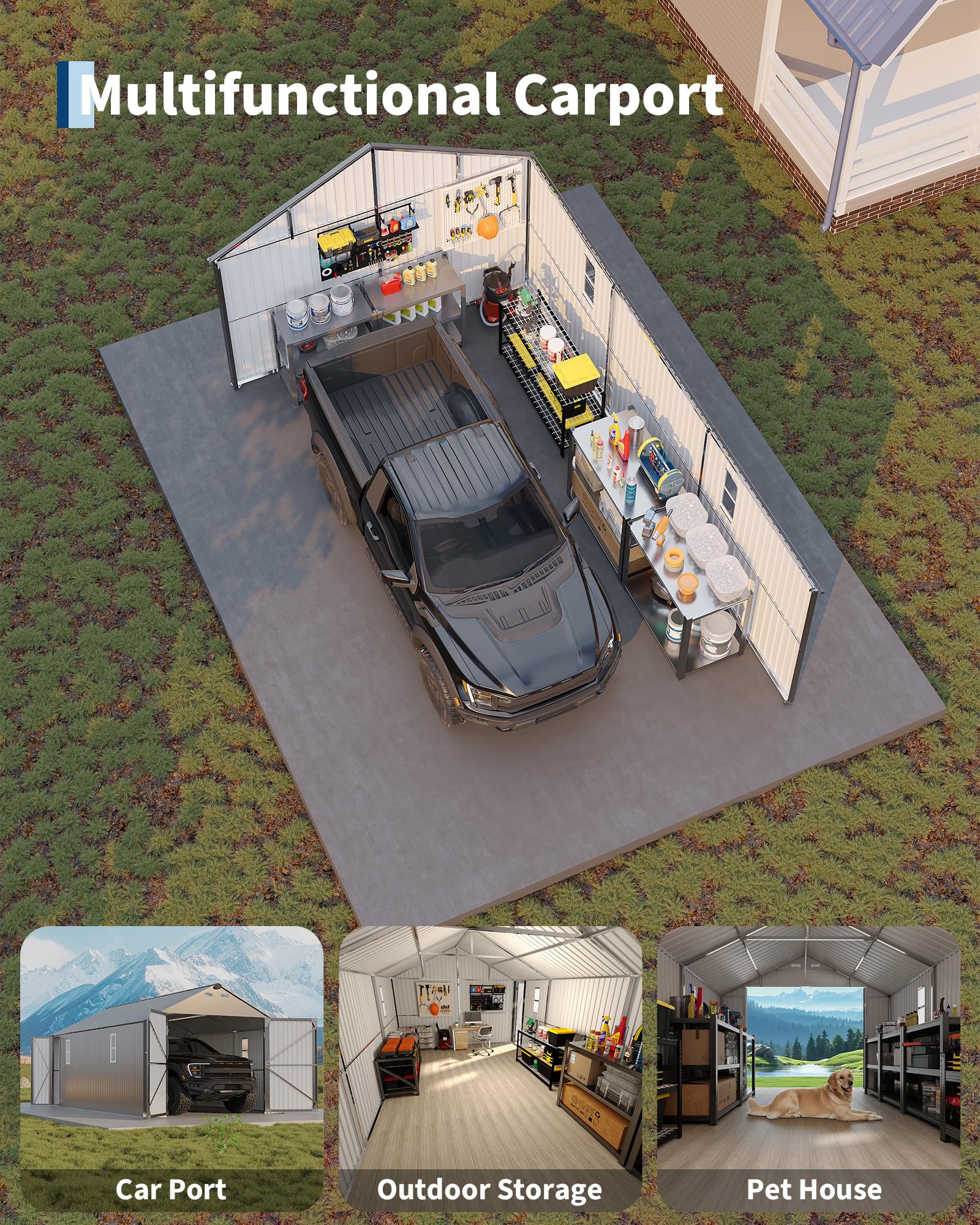 GarveeLife CLJ-TCS52DIZK6H Carport-Covers - View #5