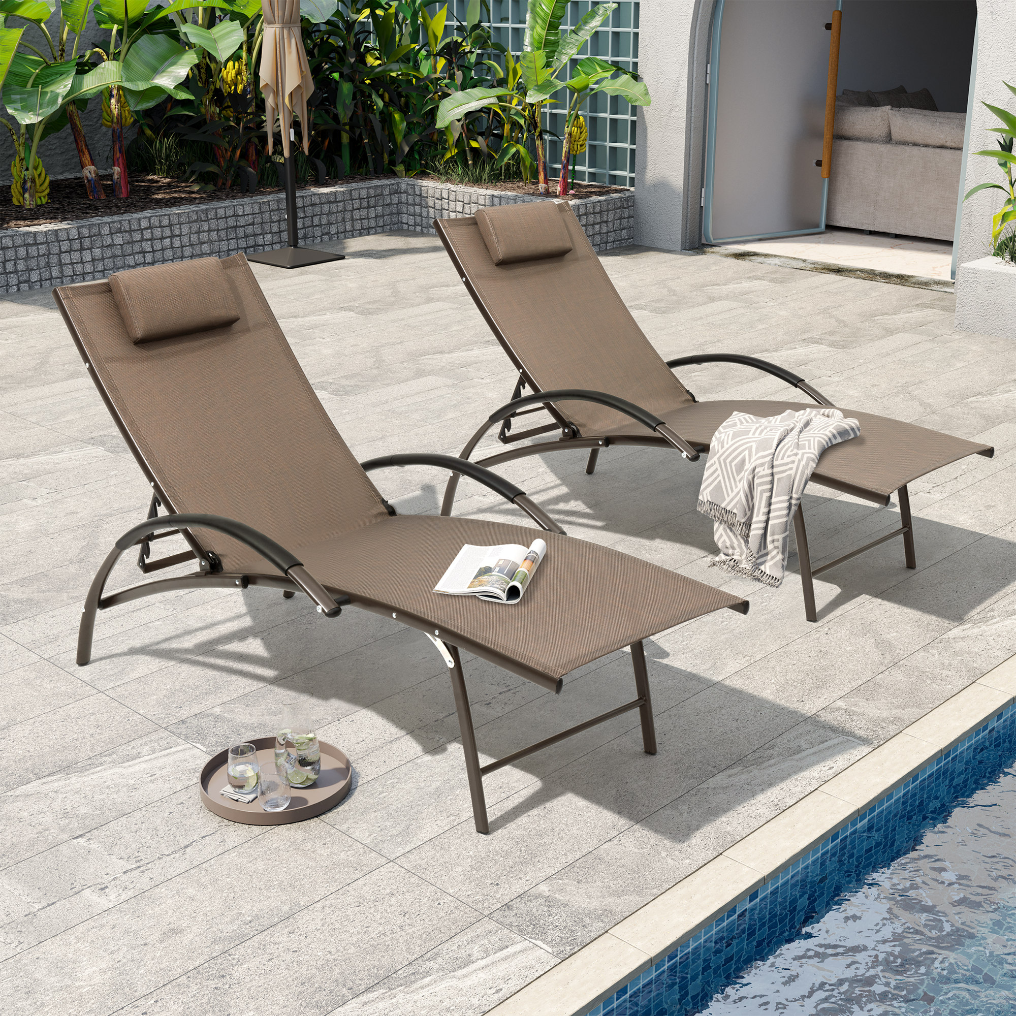 Crestlive Products CL-LG003BRN-2PC Patio-Chairs - View #2