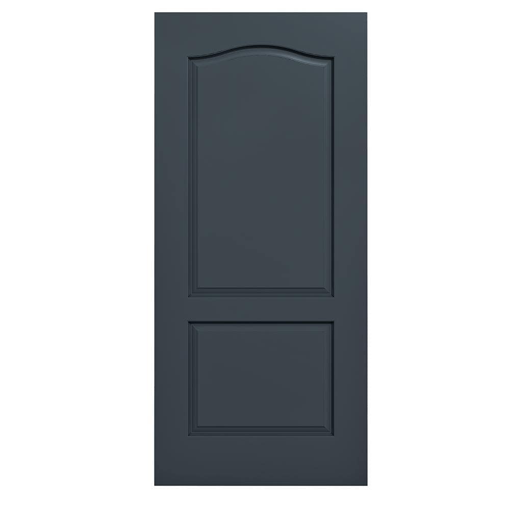 36-in x 80-in Slate 2-panel Arch Top Textured Hollow Core Prefinished Molded Composite Slab Door in Gray | - RELIABILT LO1001411