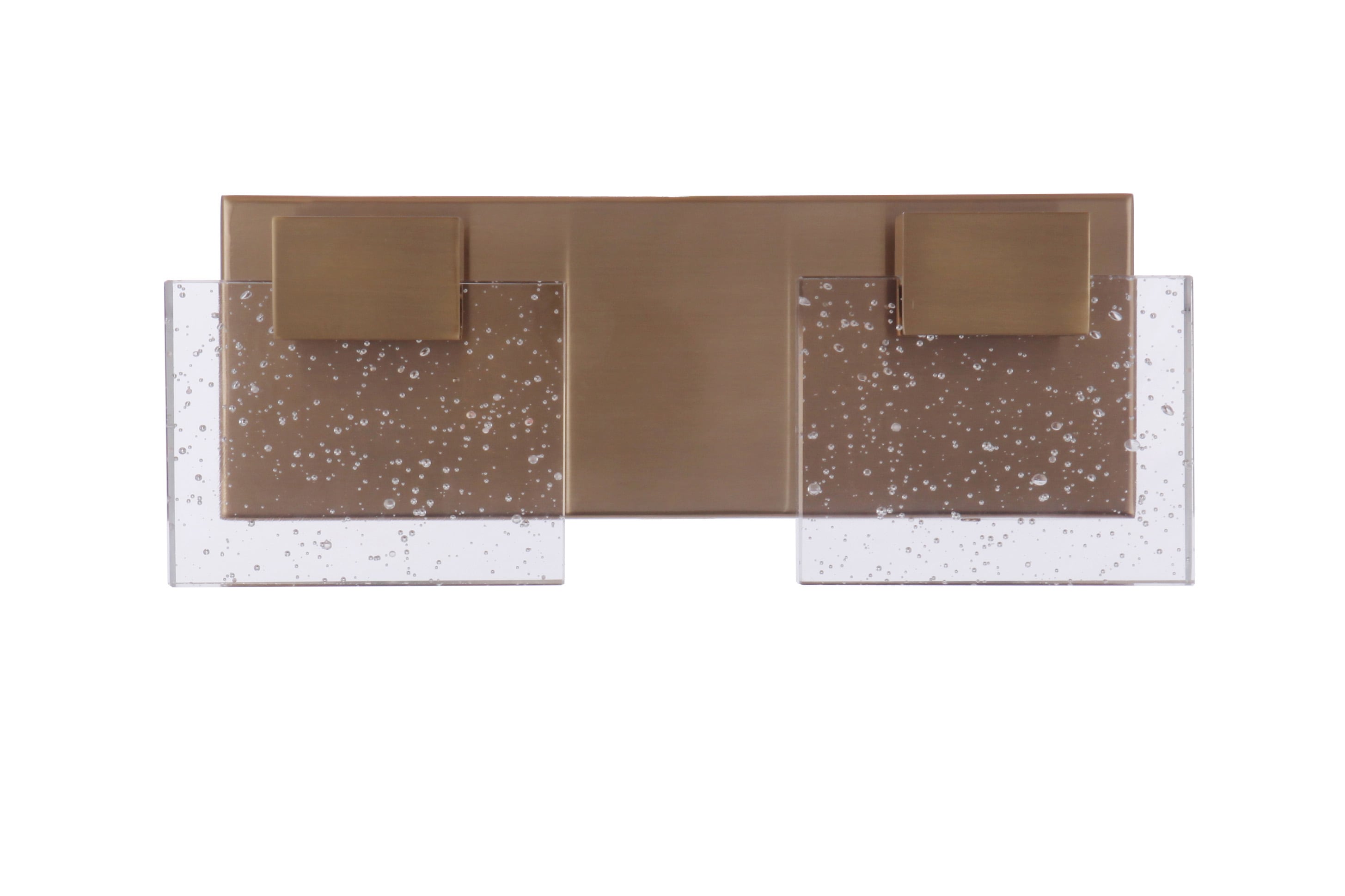 Alamere 13" Satin Brass LED Vanity Light with Clear Glass