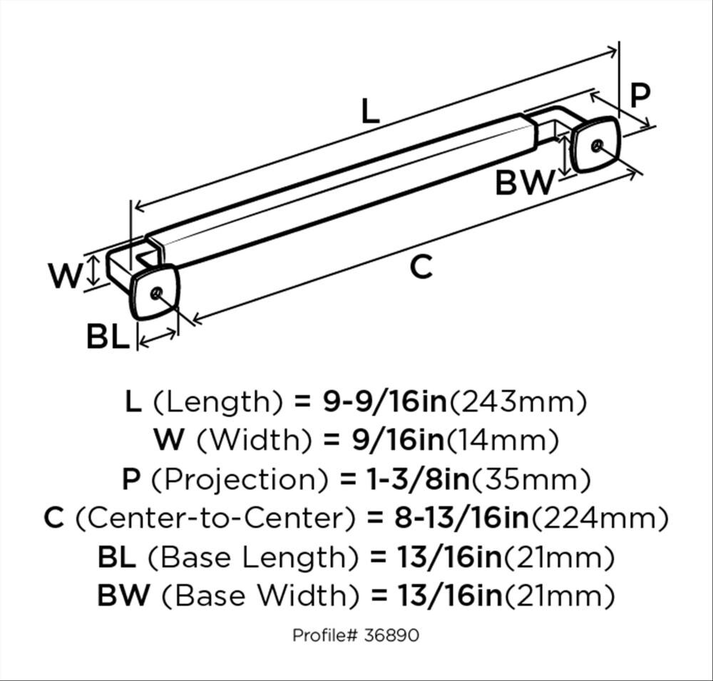 Amerock BP36890FB Cabinet-Pulls - View #3
