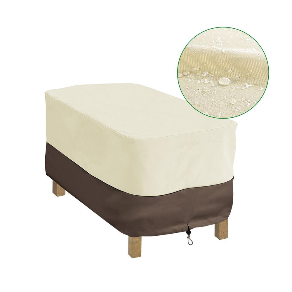 Agfabric PFC3828BC Beige and coffee Polyester Patio Furniture Cover For Dining table (rectangle)
