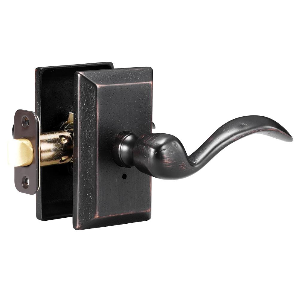 Delaney Hardware 692600SR Sandcast Sandcast Aged Bronze Interior Bed/Bath Privacy Door Handle