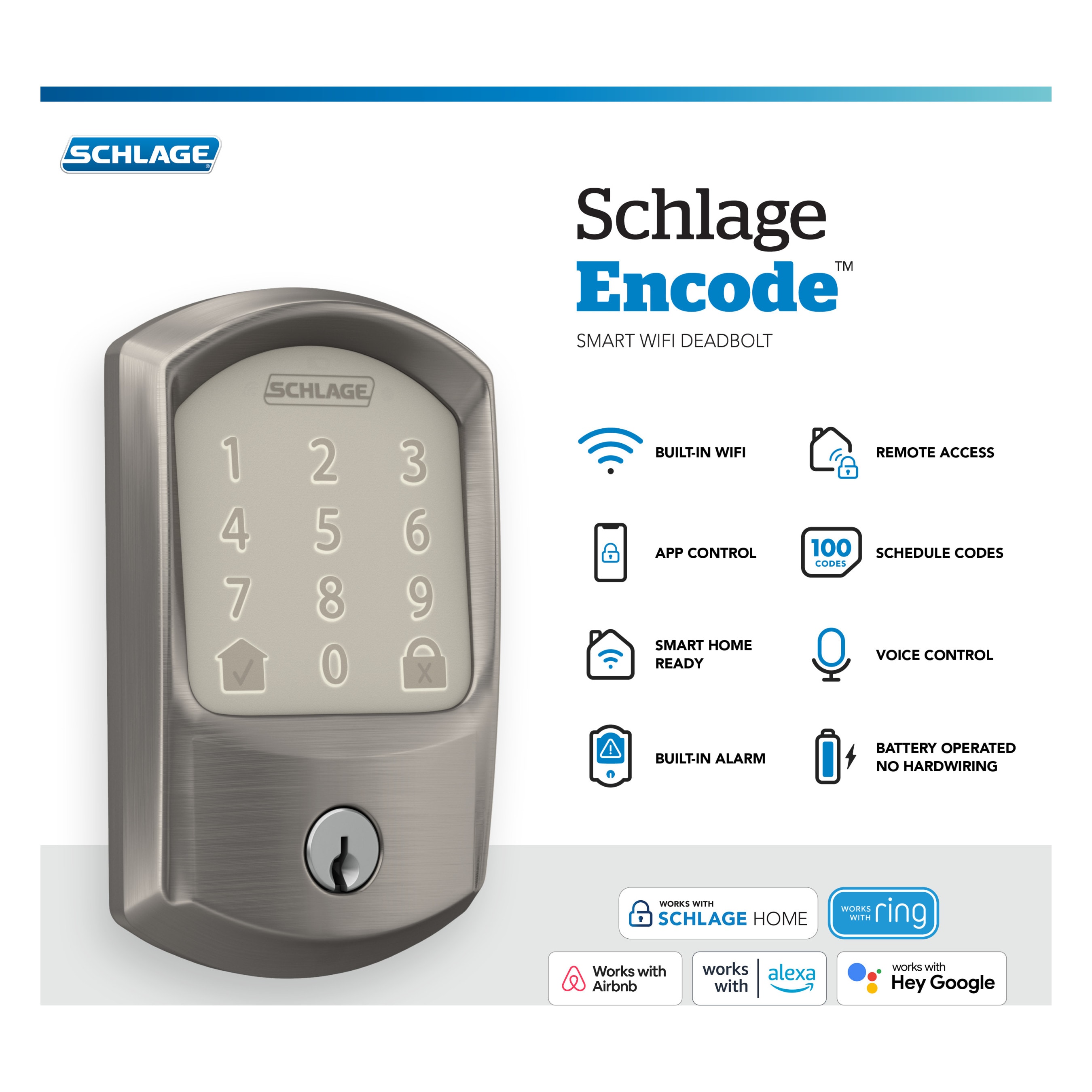 Schlage BE489WB V GRW 619 Electronic-Door-Locks - View #2