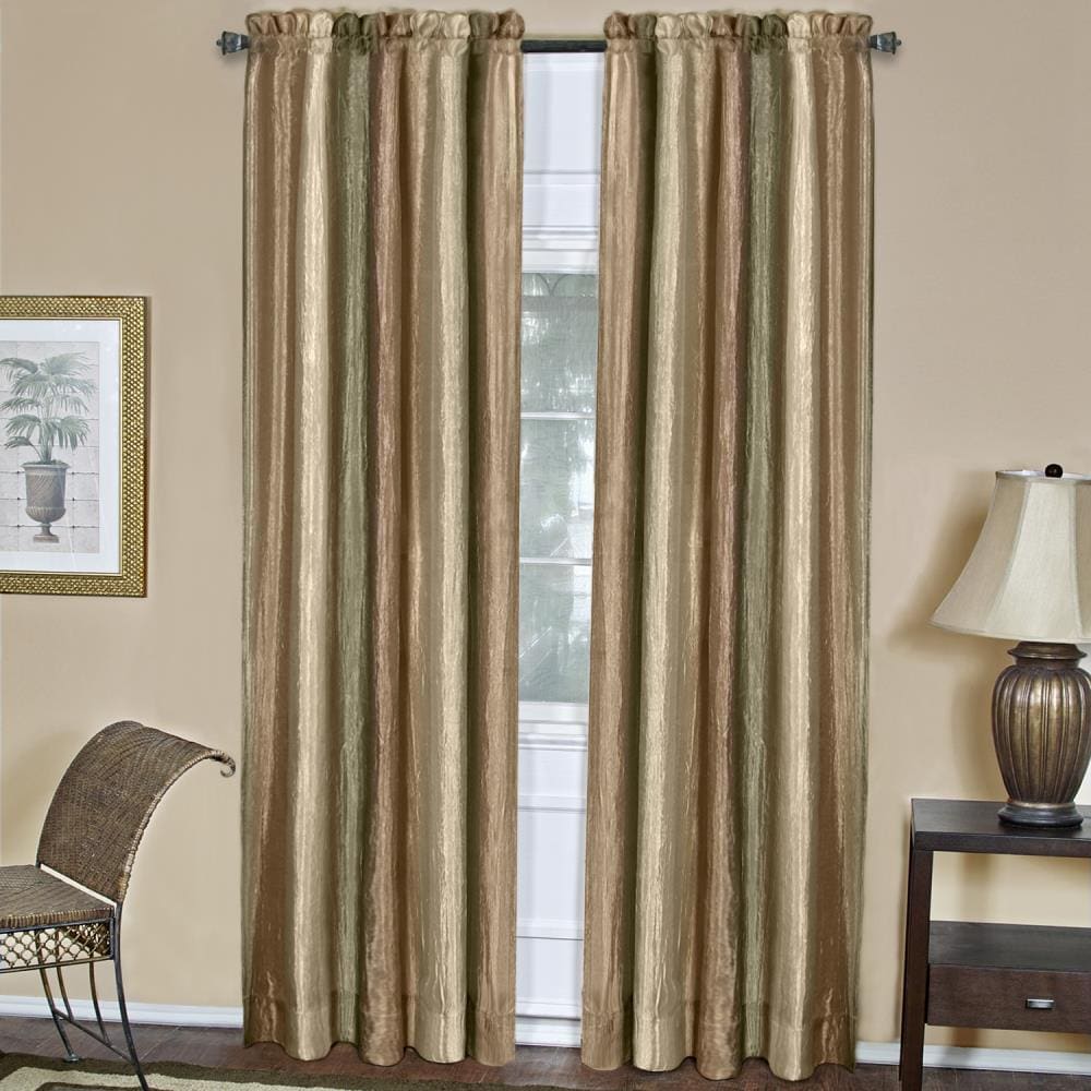 Achim OMPN84ER06 84-in Earth Ombre Light filtering Rod pocket Single curtain panel