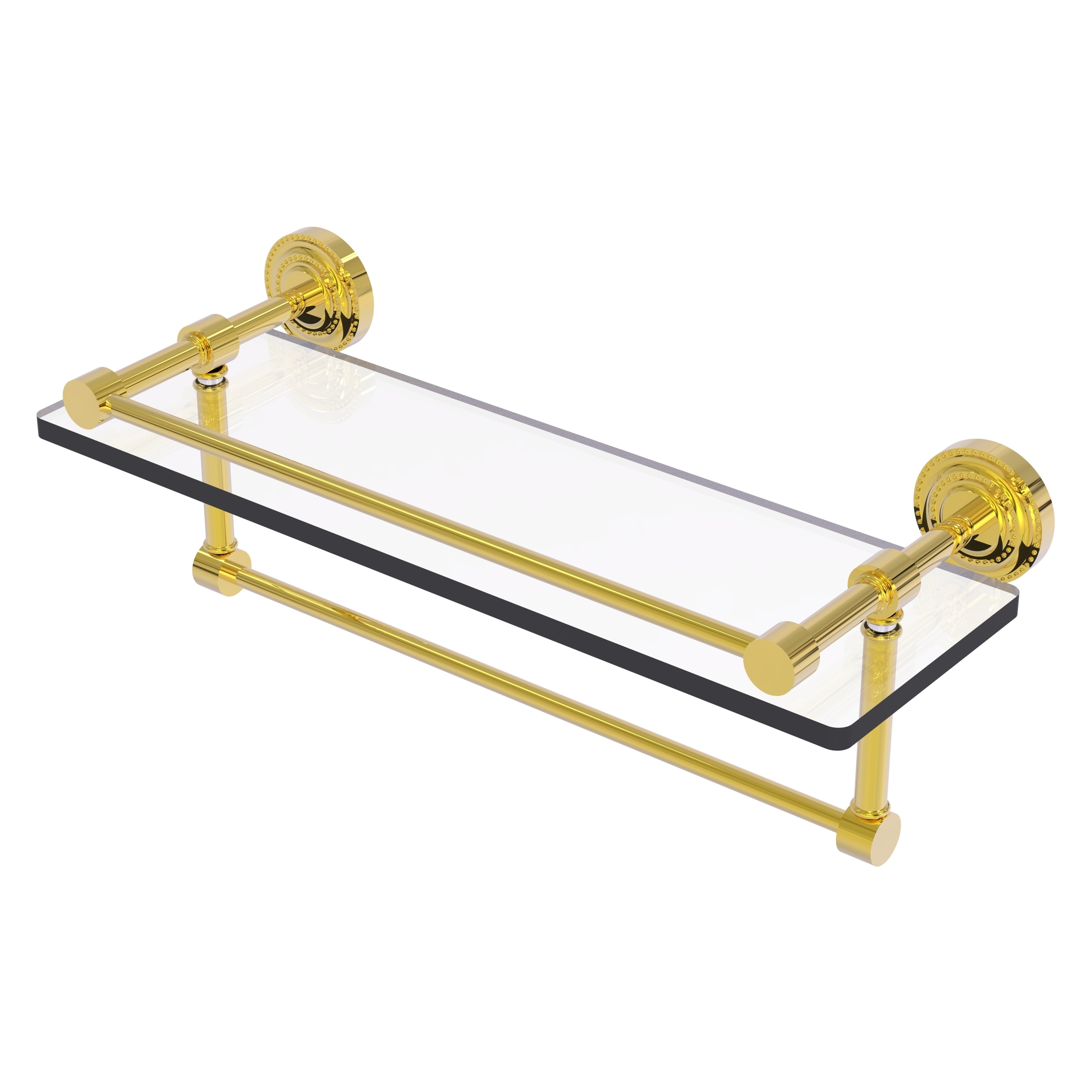 Allied Brass DT-1TB/16-GAL-PB Dottingham Polished Brass Wall mount Bathroom Shelf ( 16-in x 5-in x 5-in )