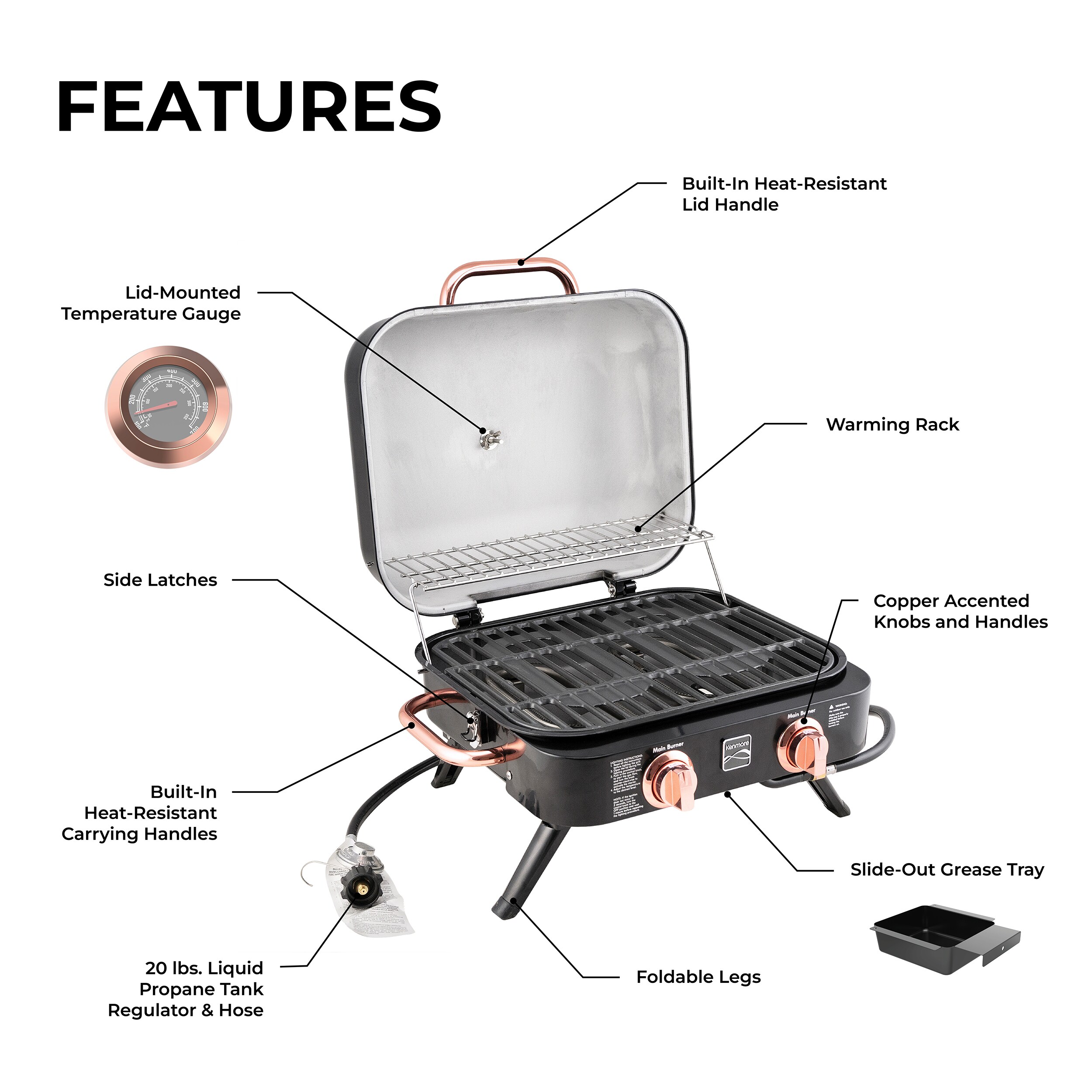 Kenmore KT-R40003-BC Tabletop-Grills - View #3