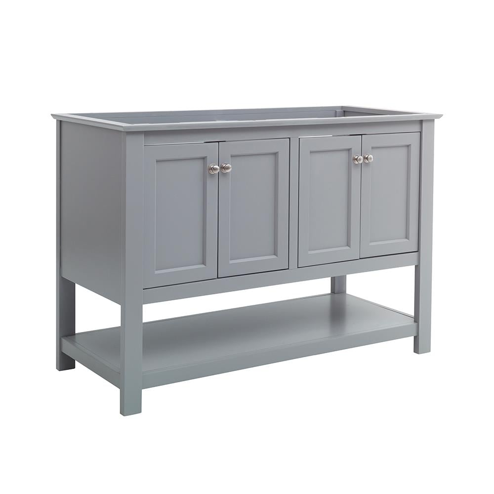 Fresca FCB2348GR-D Manchester 48-in Gray Bathroom Vanity Base Cabinet without Top