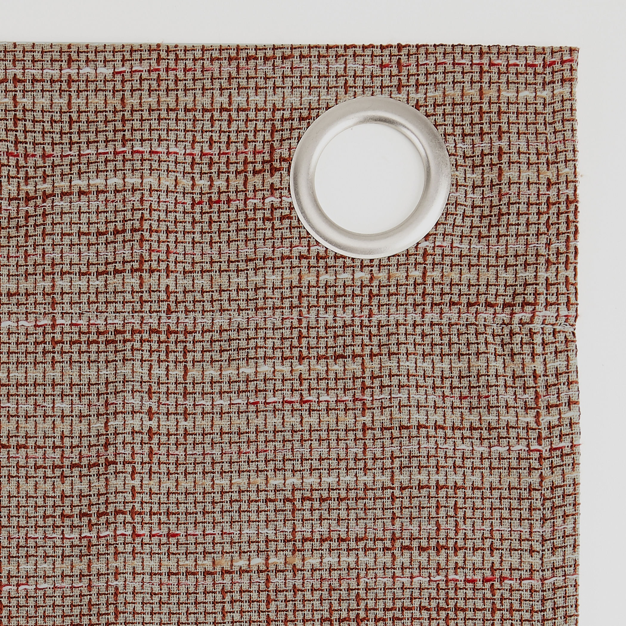 Russet Linen Burlap Weave Thermal Blackout Curtain Panel 52" x 84"