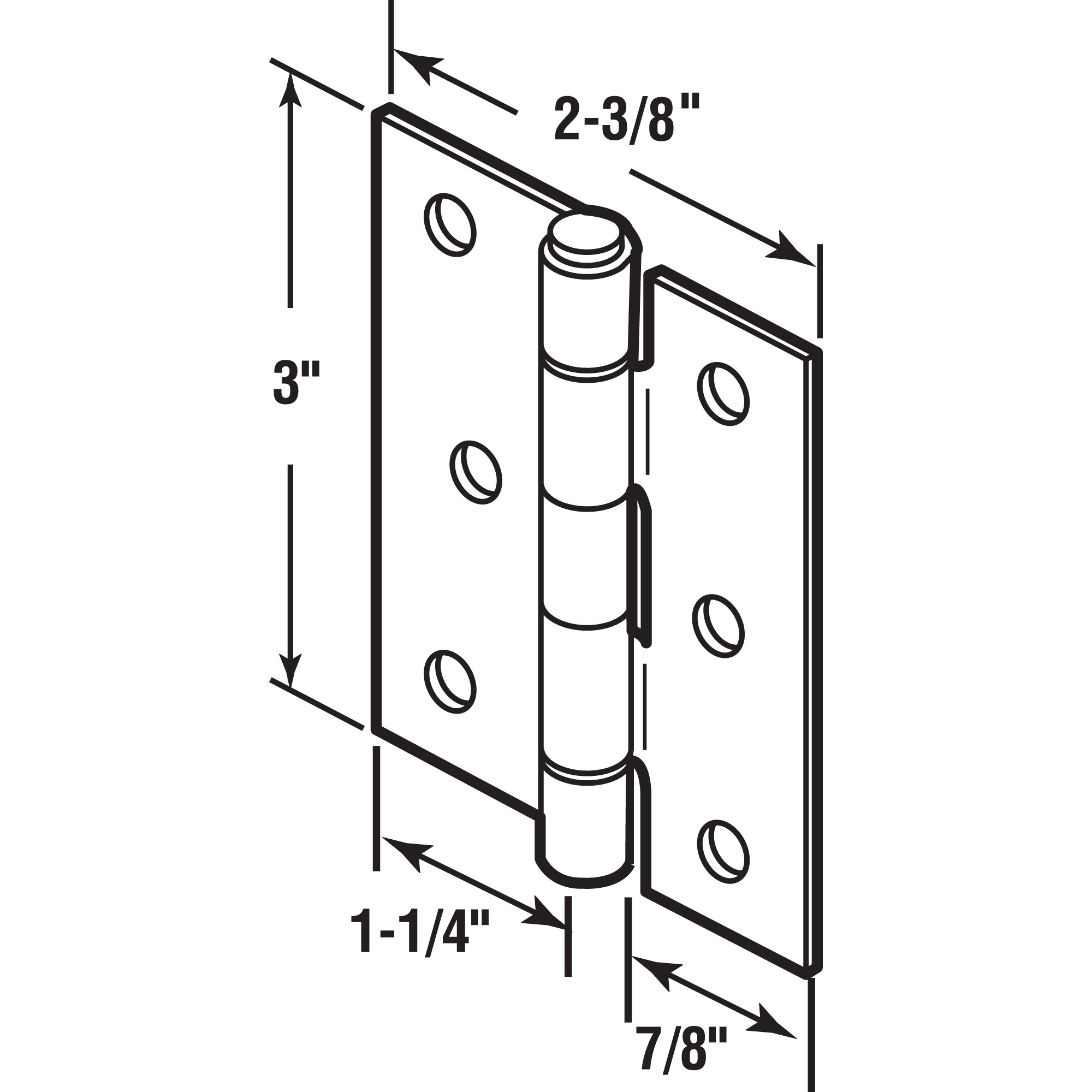 Prime-Line K 5038 Entry-Door-Hinges - View #2