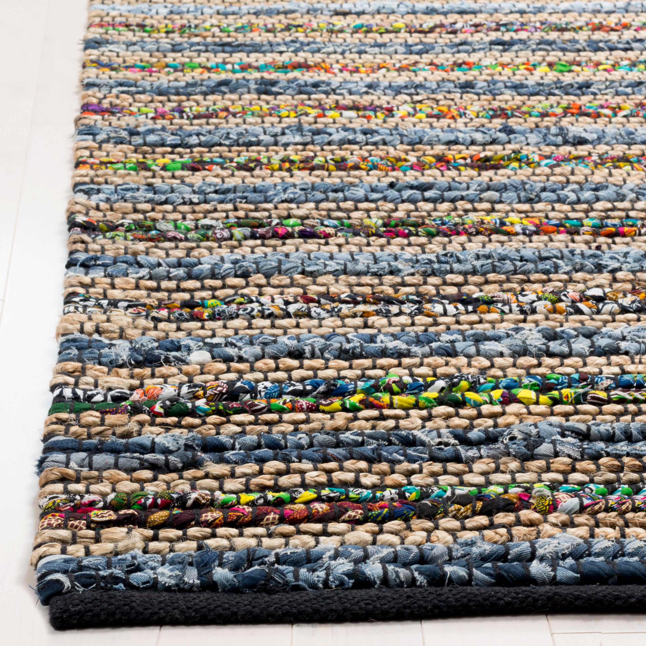 Hand-Knotted Blue Rectangular 9' x 12' Area Rug