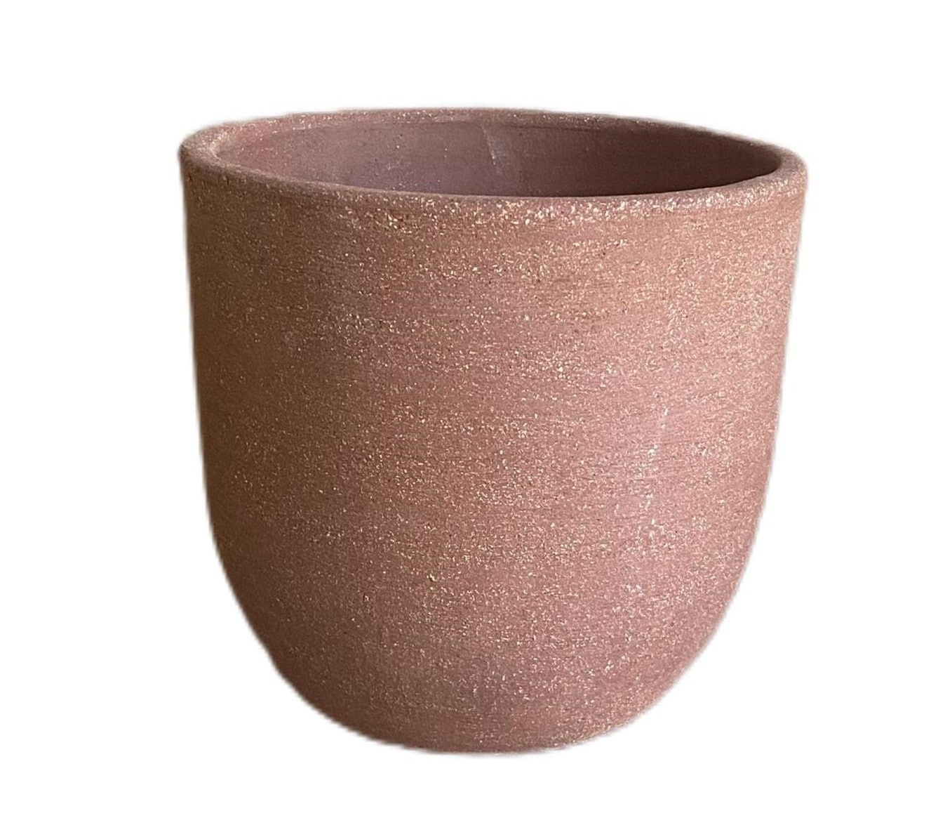 allen + roth 530303 Round 8.3-in W Small Red Terracotta Indoor/Outdoor Planter with Drainage Holes