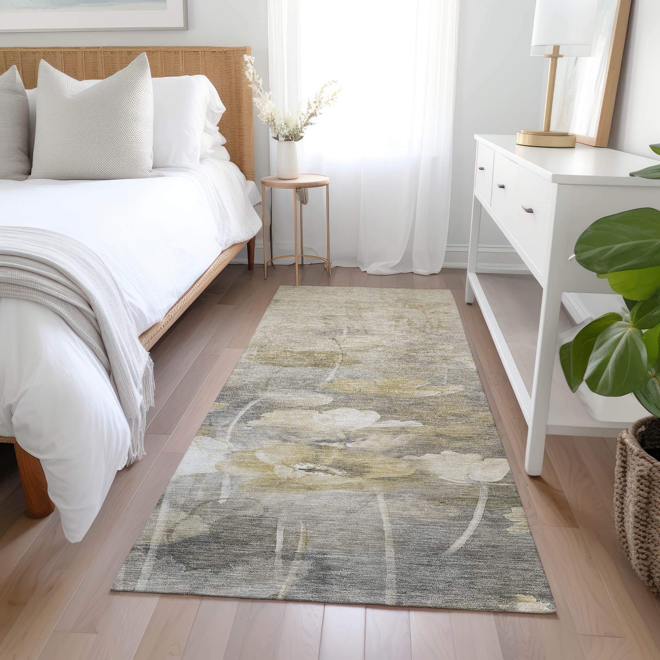 Addison Rugs ACN613BG2X8 Chantille ACN613BG 2 x 7 (ft) Polyester Beige Rectangular Indoor/Outdoor Abstract Machine washable Runner rug