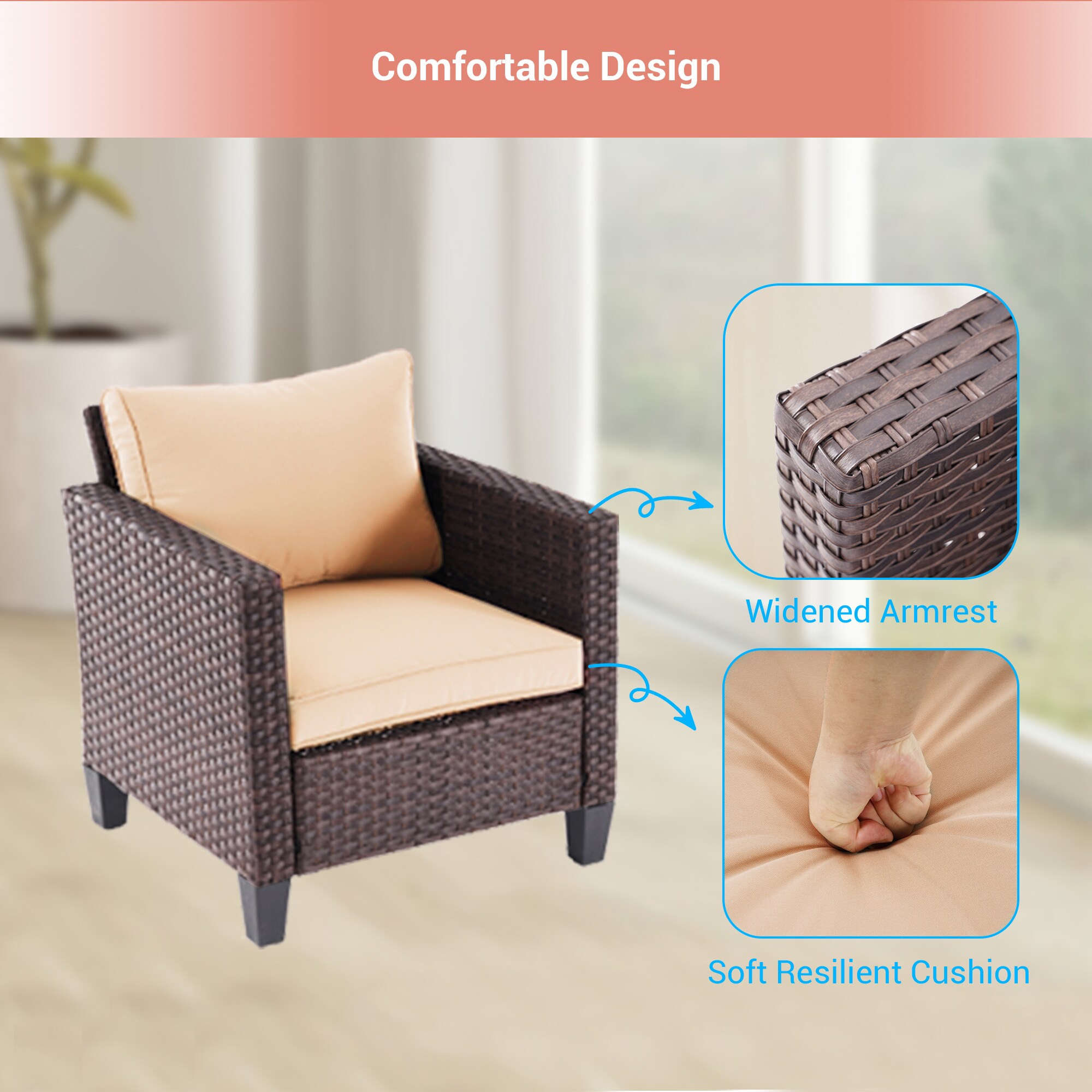 Sonkuki SD-PS-115BSD-S2T1 Patio-Conversation-Sets - View #6