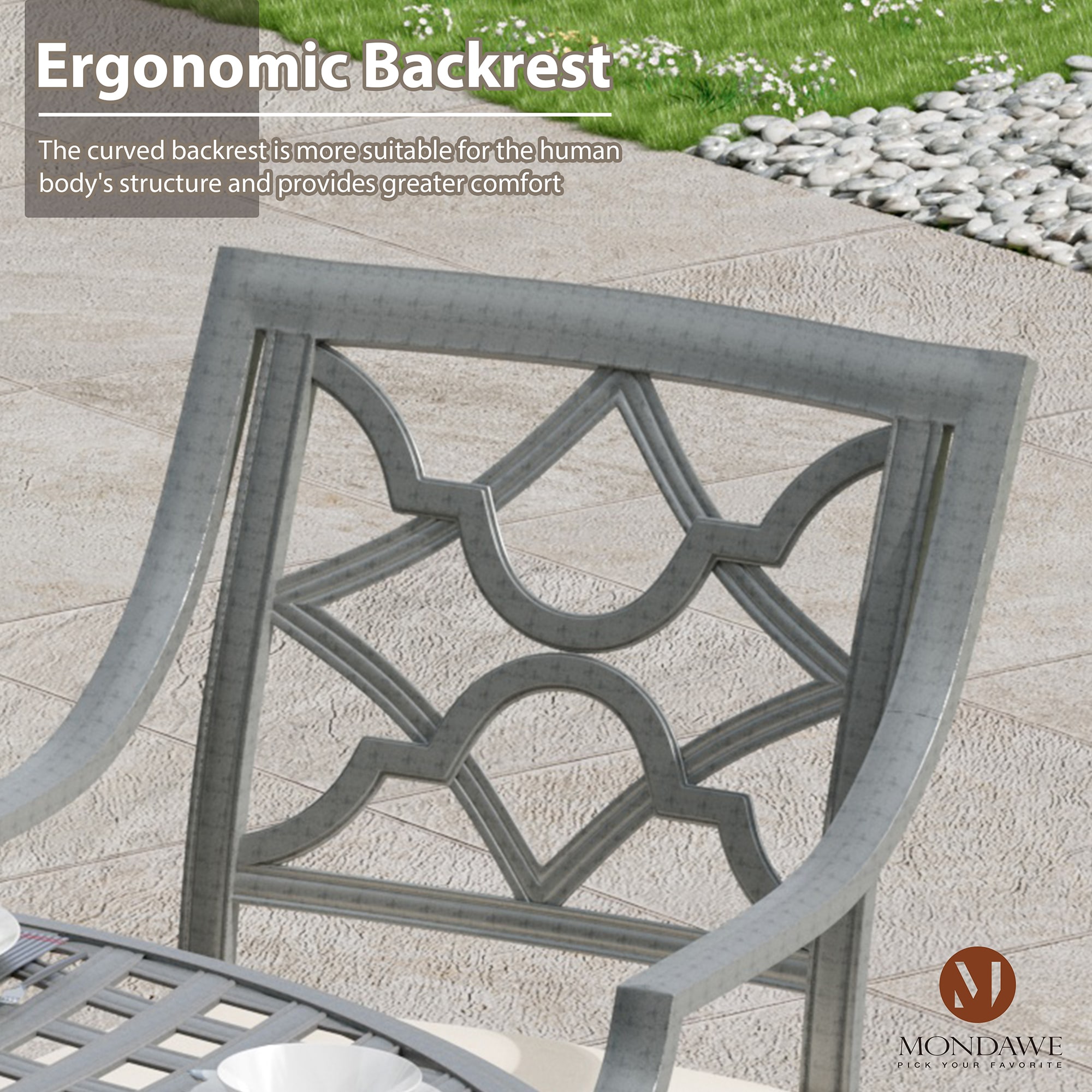 Mondawe MOODCAKLGY6 Patio-Chairs - View #5