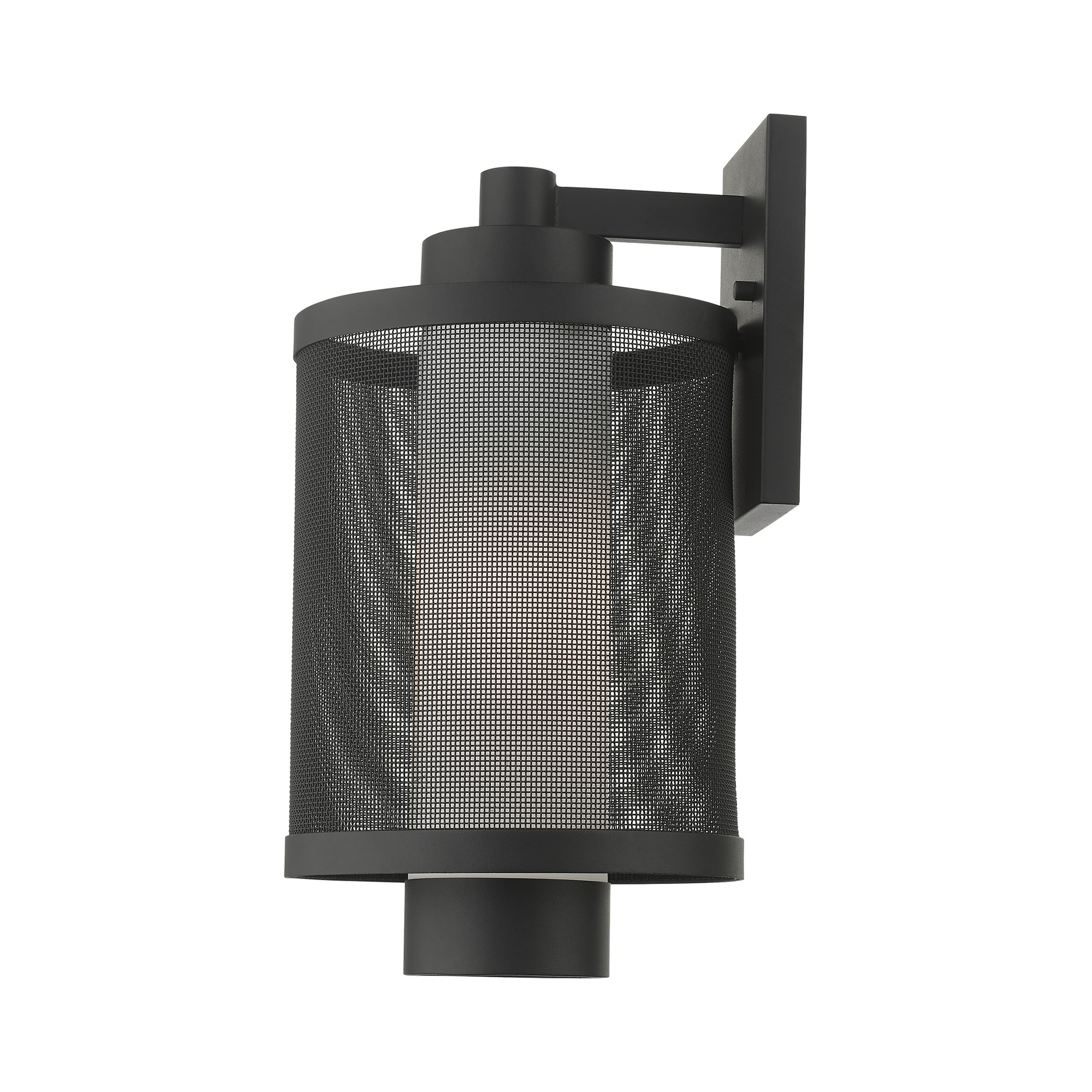 Nottingham Textured Black Stainless Steel Outdoor Wall Lantern