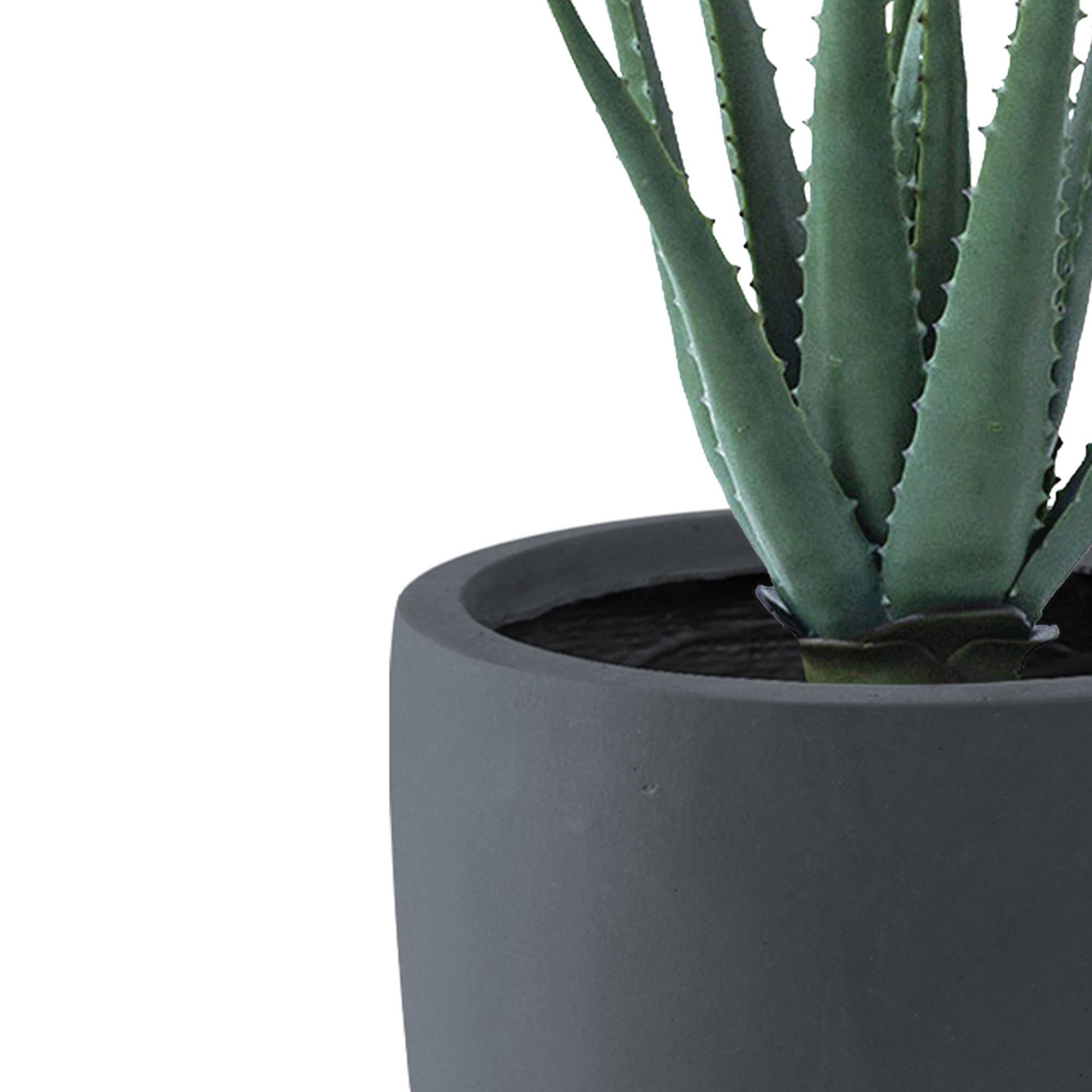 Kante 3 Piece 22.4, 20.4 and 18.1H Round Charcoal Finish Concrete Modern Tall Planters, Outdoor Indoor Decorative Plant Pots with Drainage Hole and