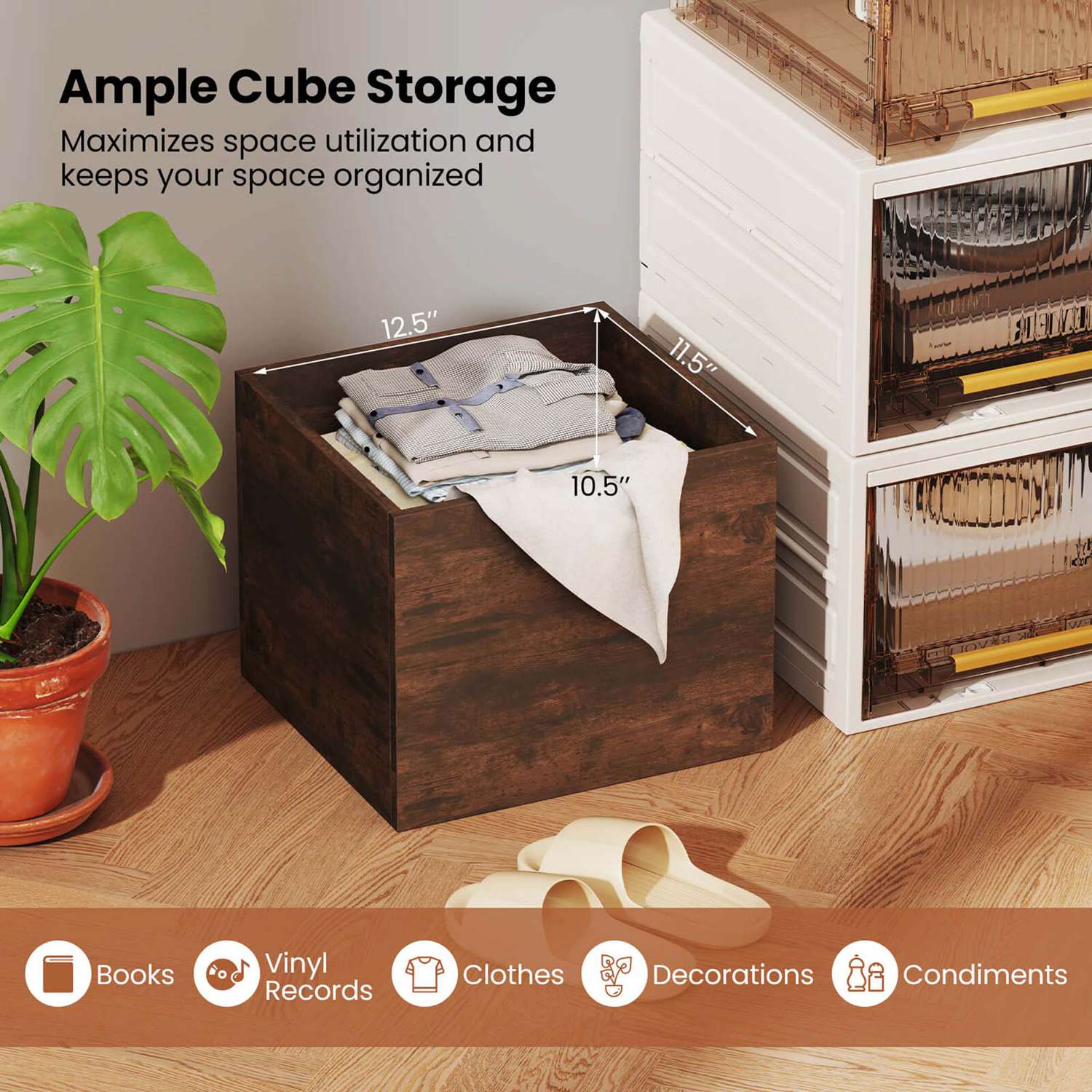 Costway CSHY003880 Laminate-Storage-Cubes - View #7
