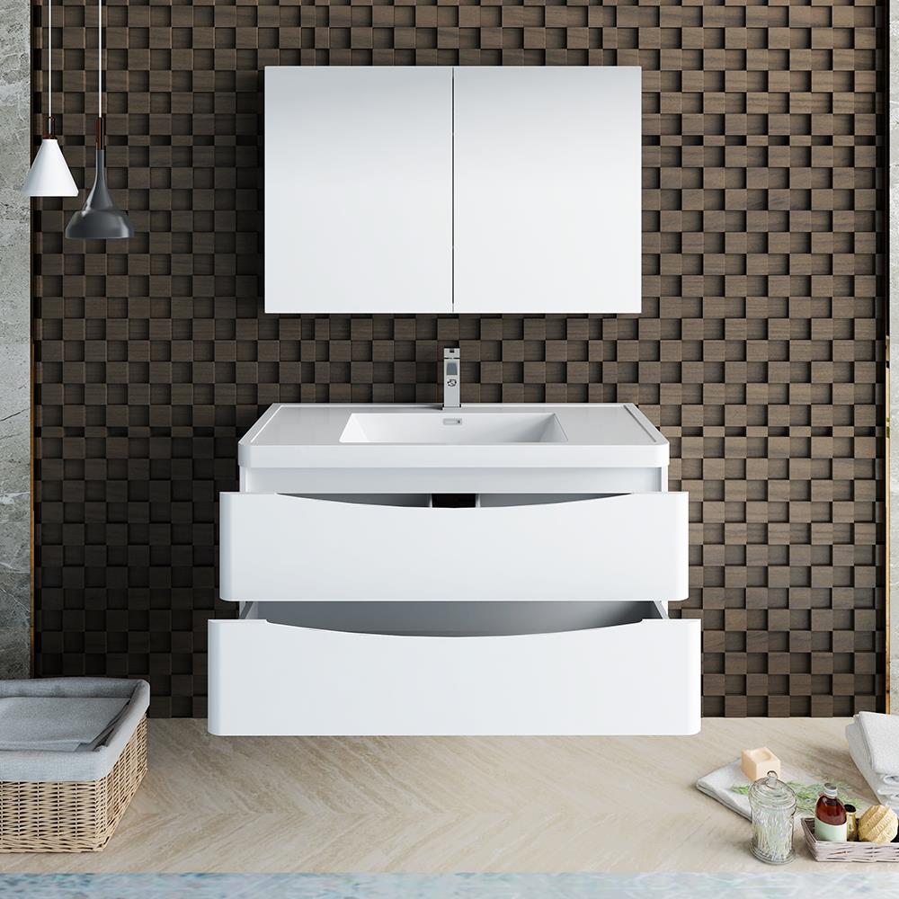 Fresca FVN9040WH Bath-Vanity-Combo - View #4