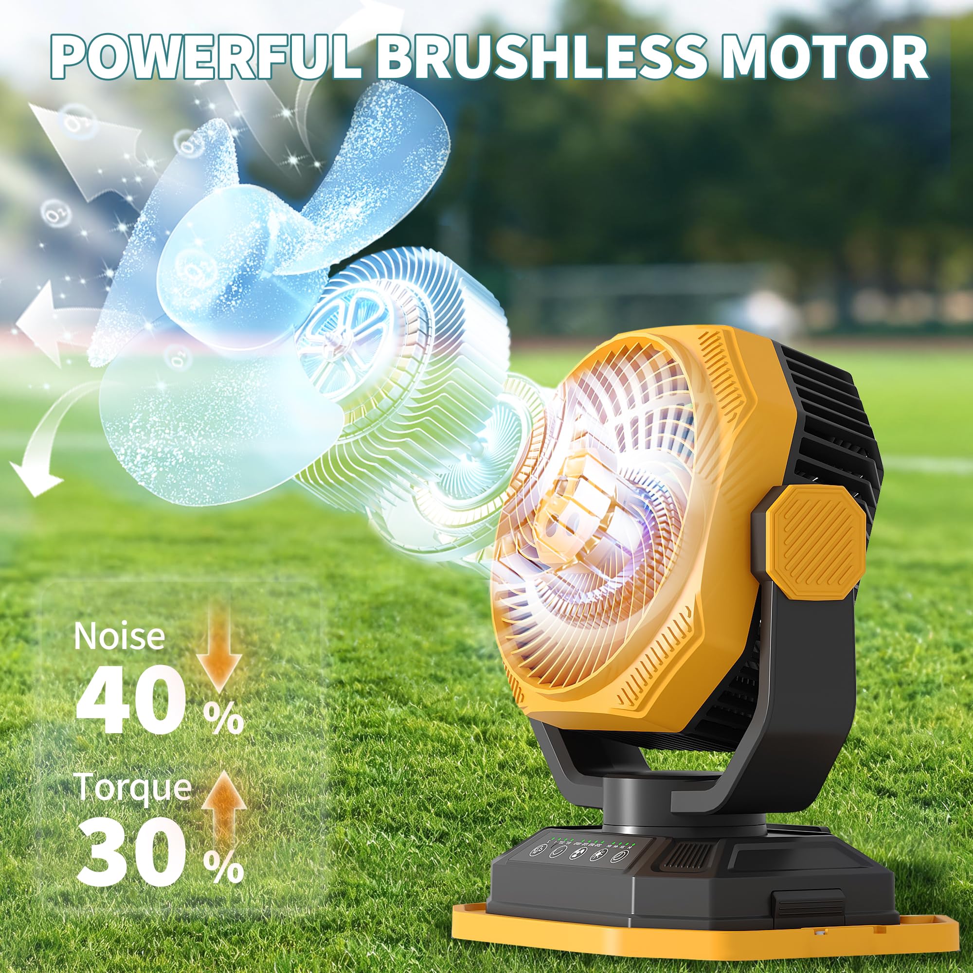 Garvee 4 Gallon Portable Misting Fan with Wheels and Retractable