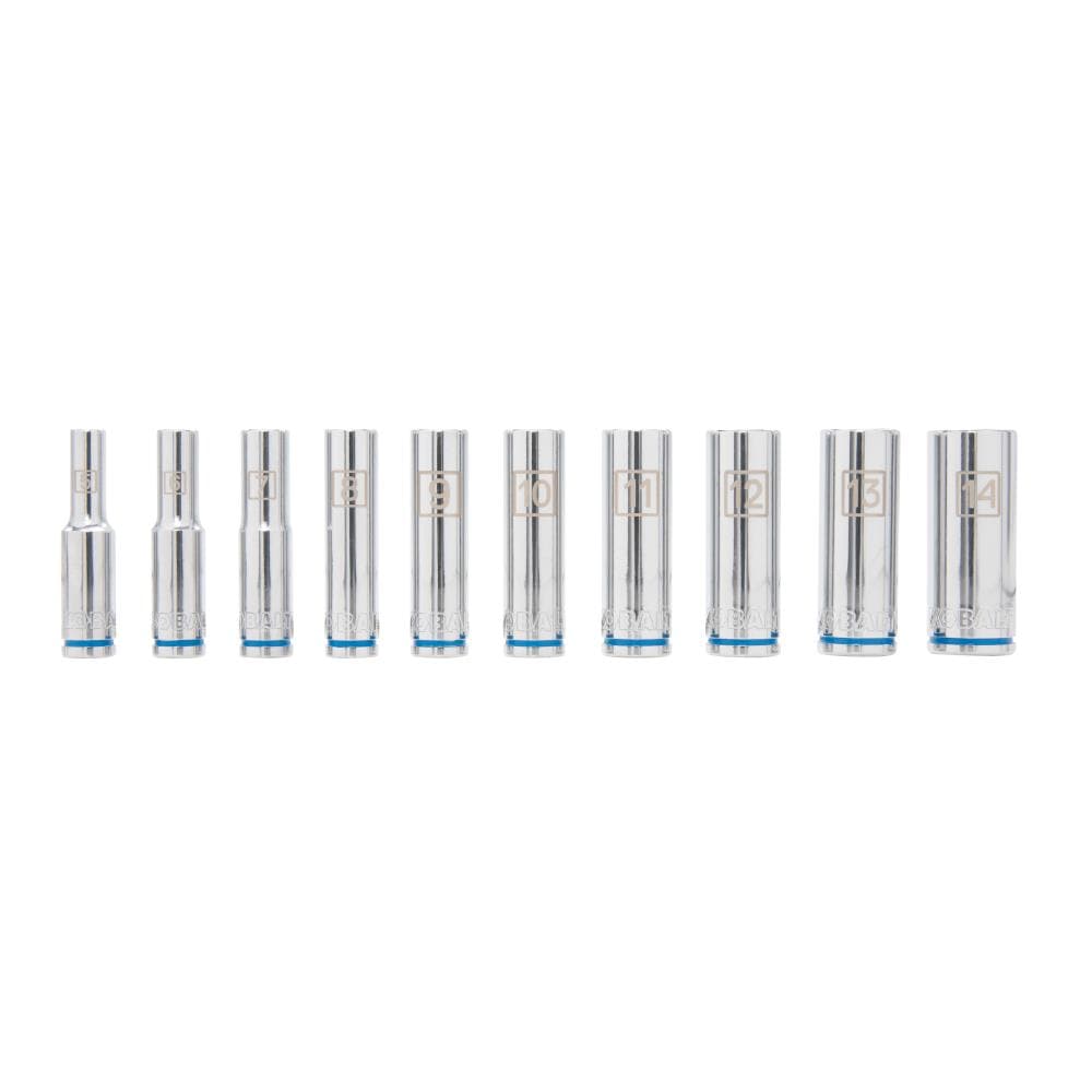Kobalt 85220 10-Piece Metric 1/4-in Drive 6-point Deep Socket Set