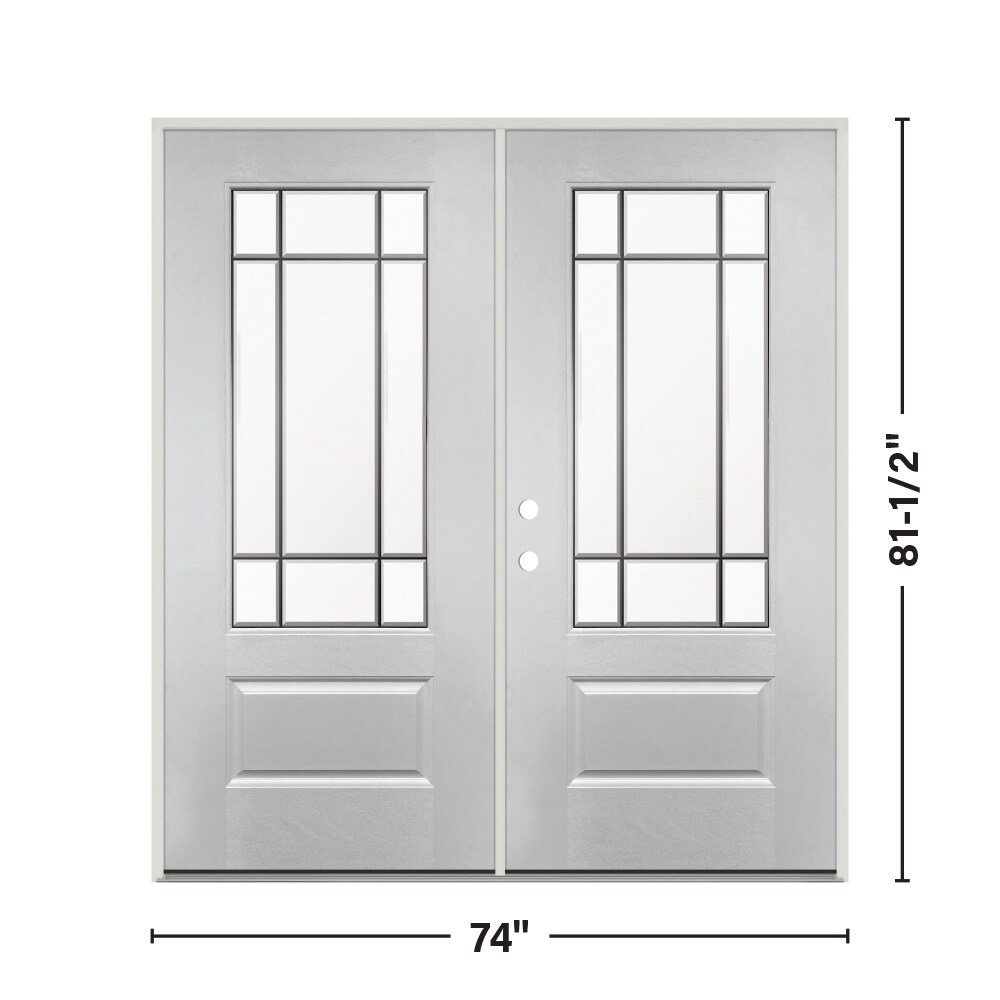 double front door dimensions