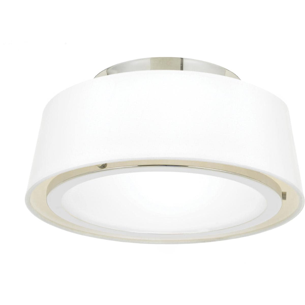 Decovio  ED0953302PN Stevens 2 Light 12 inch Polished Nickel Semi Flush Ceiling Light