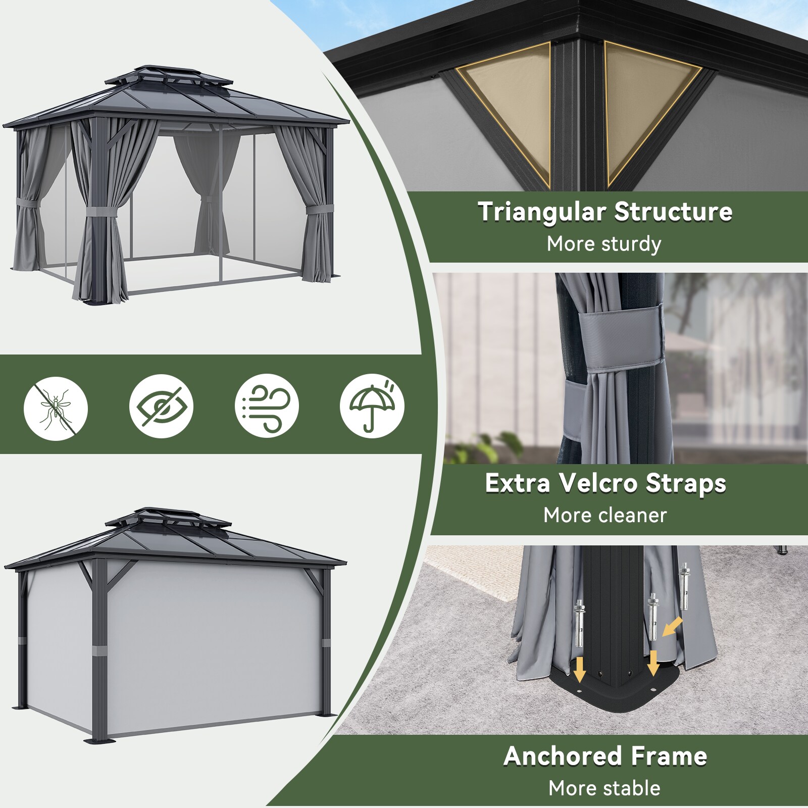 AOXUN AX-410G11 Wood-Resin-Gazebos - View #5