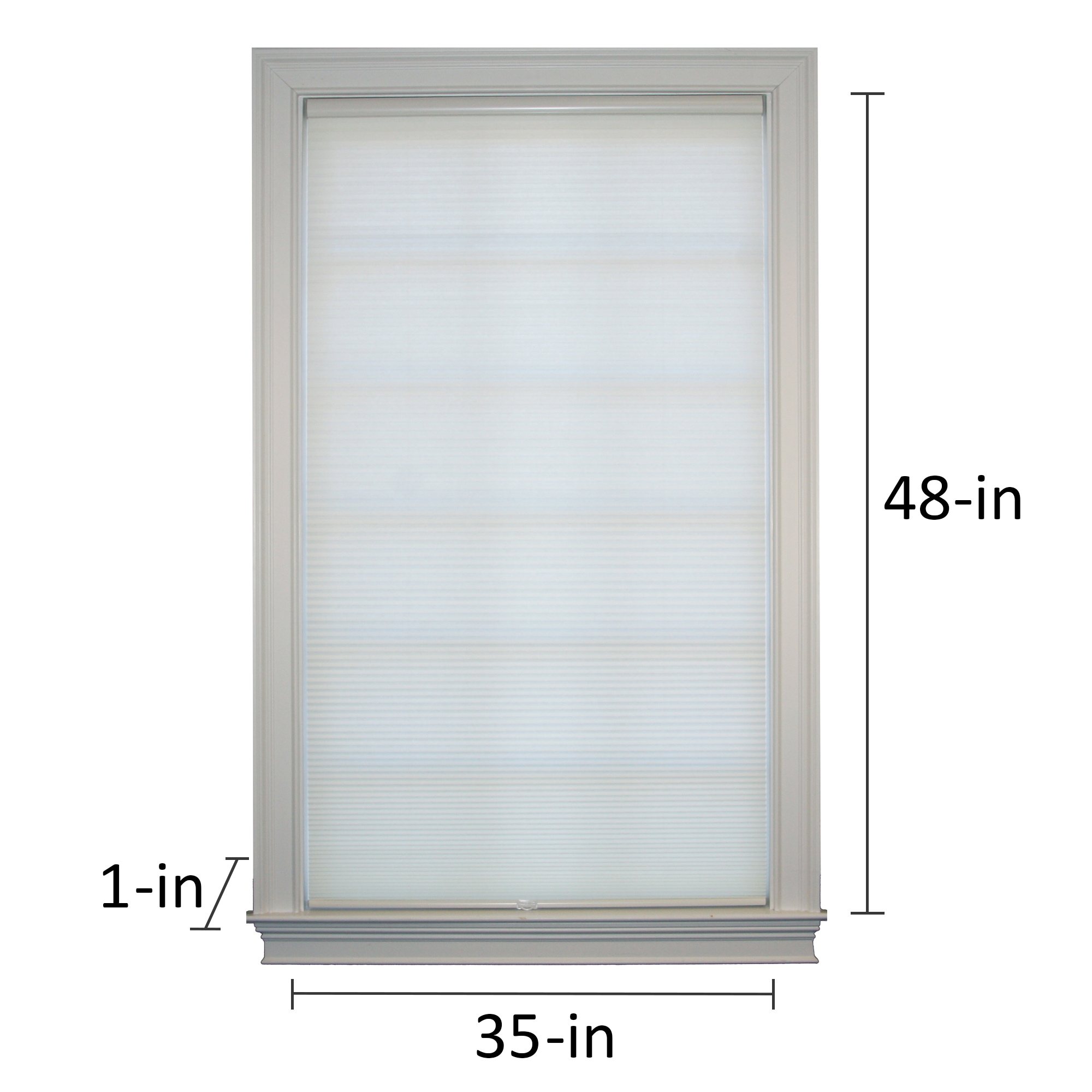 Allen + Roth 35 In X 48 In Cream Light Filtering Cordless Cellular