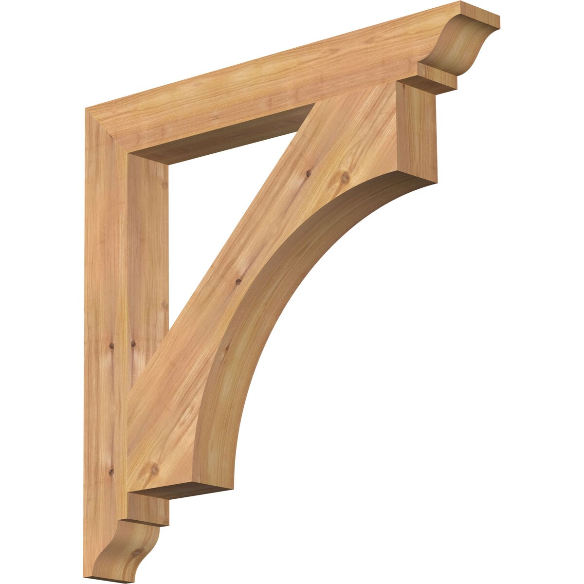 Ekena Millwork BKT04X28X28WTL01SWR Westlake traditional smooth 3-1/2-in x 28-in x 28-in Western red cedar Brown Wood Standard bracket