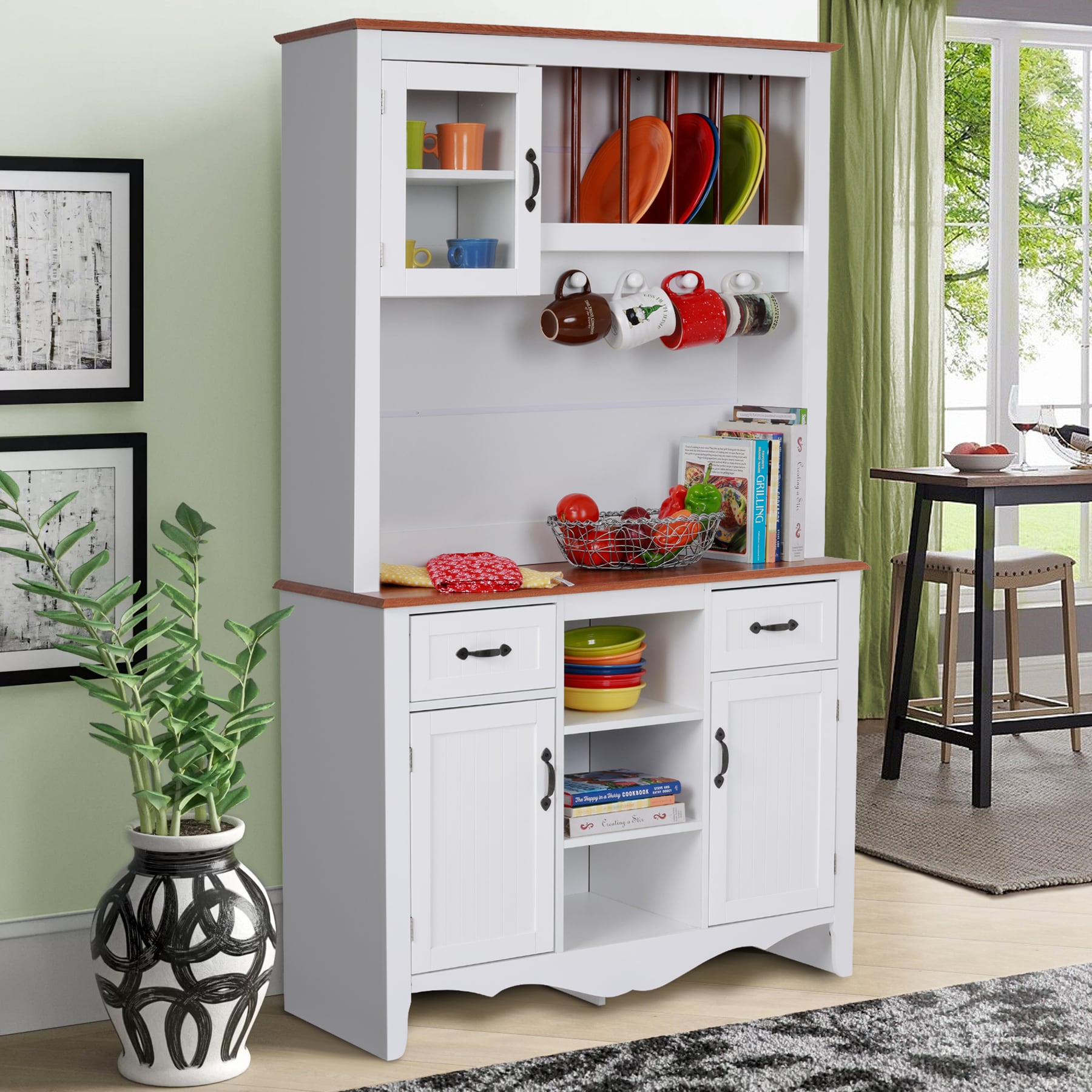 OSHOME 25308K Countryside Country Crisp White Buffet