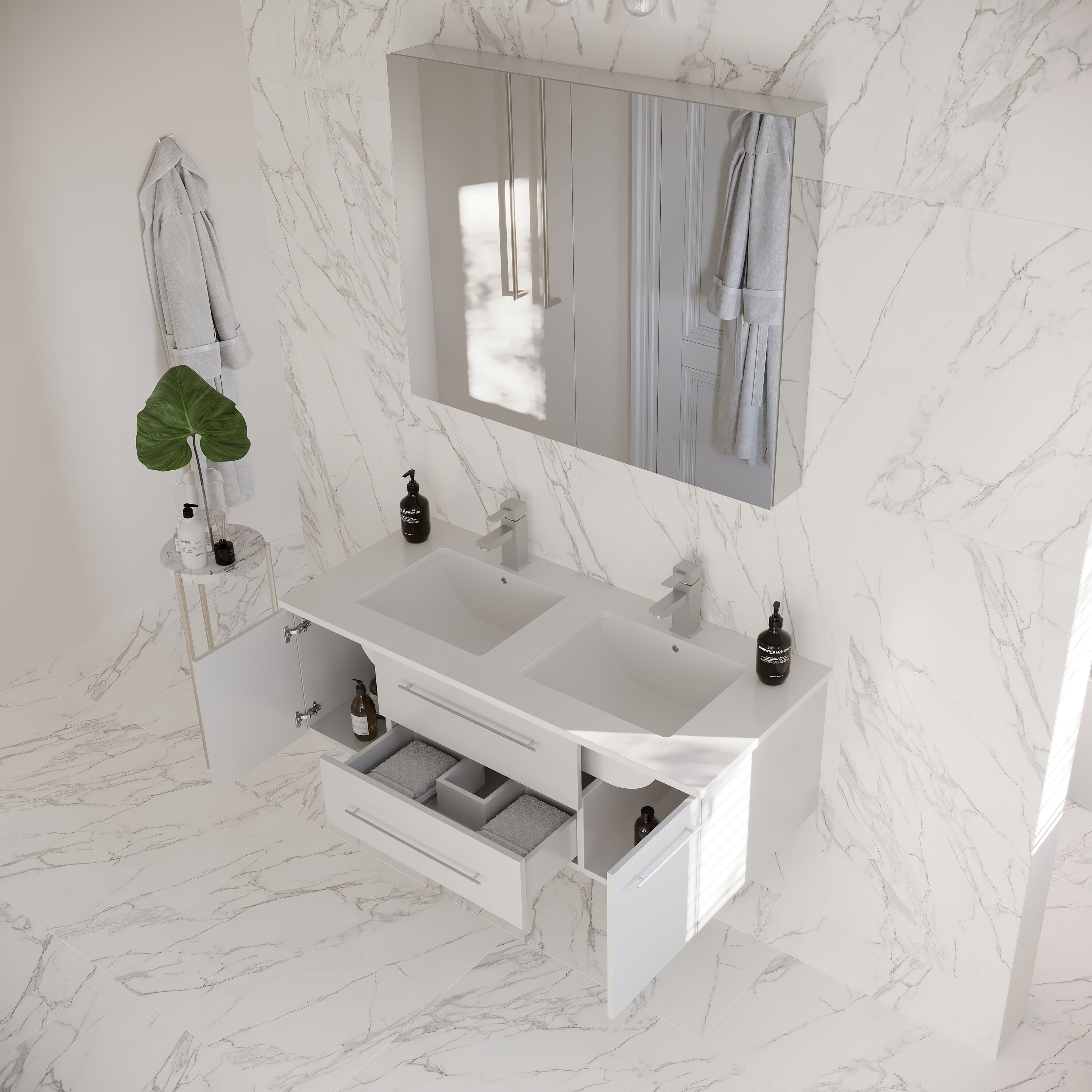 Fresca FVN6148WH-UNS-D Bath-Vanity-Combo - View #3