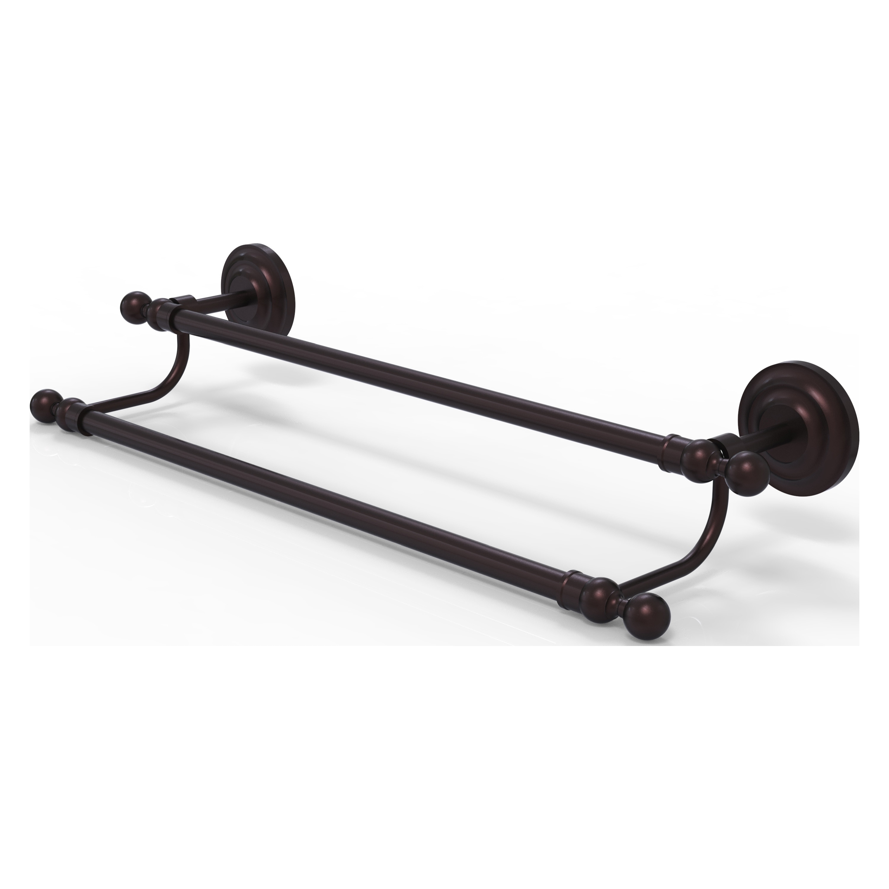 Allied Brass QN-72/36-ABZ Que New 36-in double Antique Bronze Wall mount Double Towel Bar