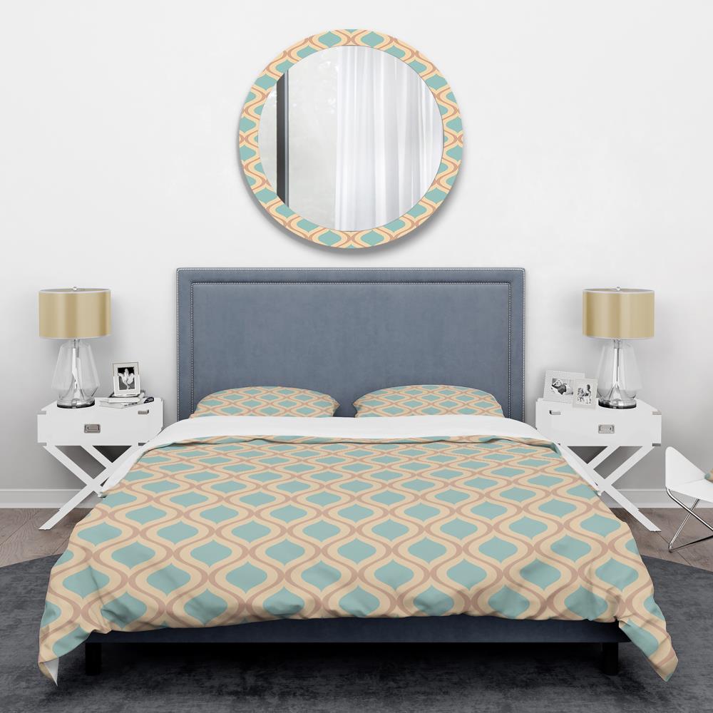 Designart BED24455-Q 3-Piece Blue Queen Duvet Cover Set
