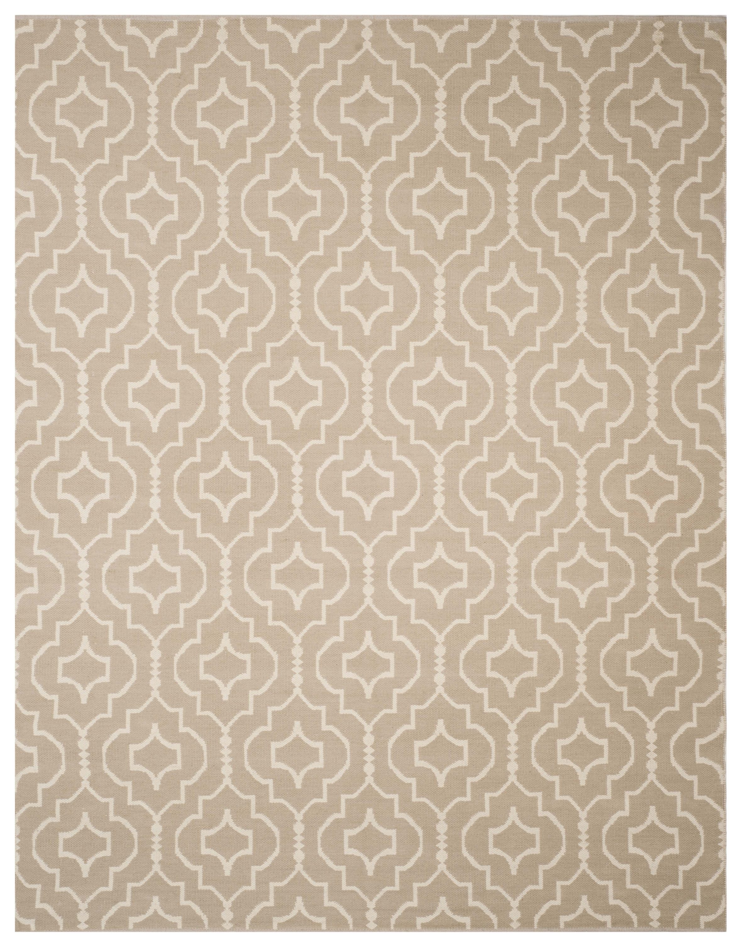 Safavieh MTK722A-8 Montauk Depoe 8 x 10 (ft) Cotton Beige/Ivory Rectangular Indoor Coastal Area rug