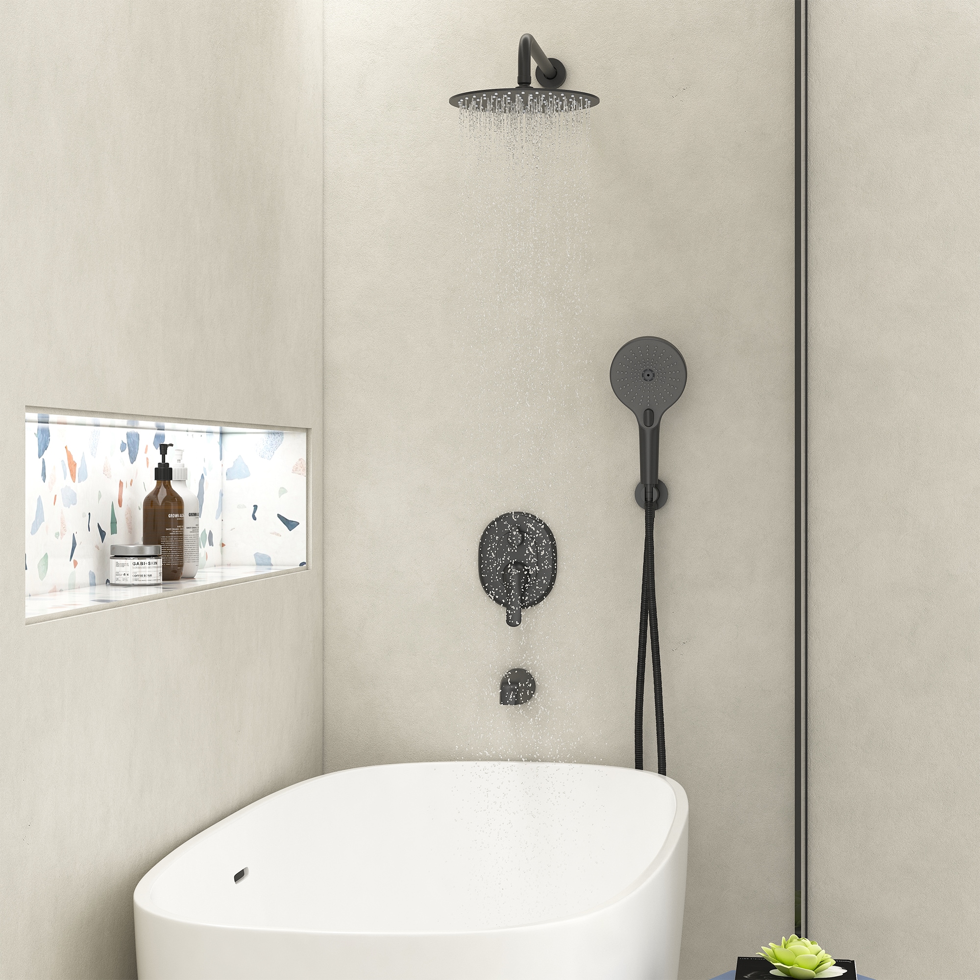 Mondawe AM-S133A3C-10BG Showerhead-Bar-Panels - View #3