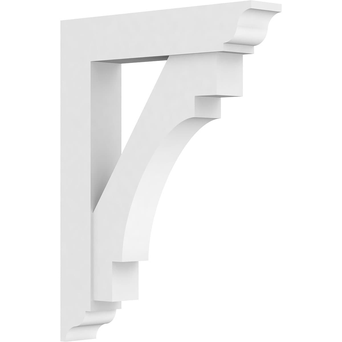 Ekena Millwork BKTP03X20X26MRC01 Standard MercedGrade 3-in x 20-in x 26-in Off-white PVC Standard bracket