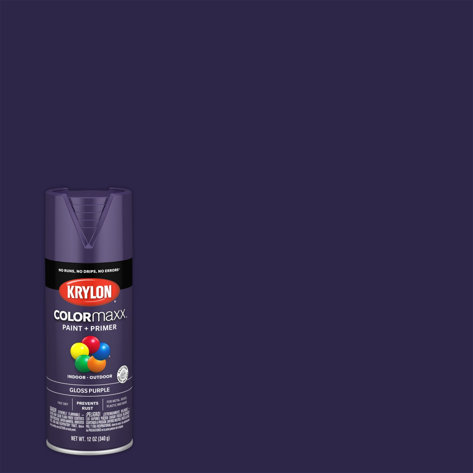 Krylon COLORmaxx Gloss Navy Blue Spray Paint and Primer In One