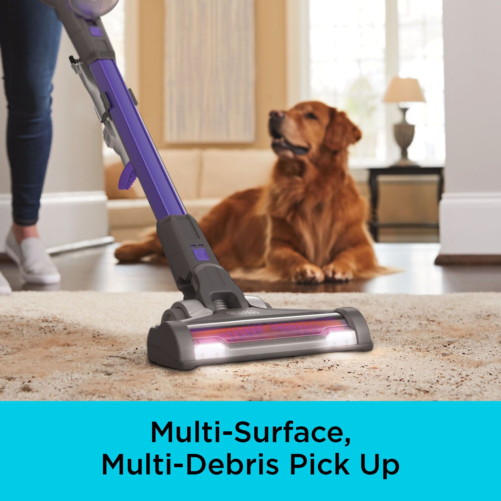  BLACK+DECKER Powerseries Extreme Cordless Stick Vacuum Cleaner  for Pets, Purple (BSV2020P) : Tools & Home Improvement