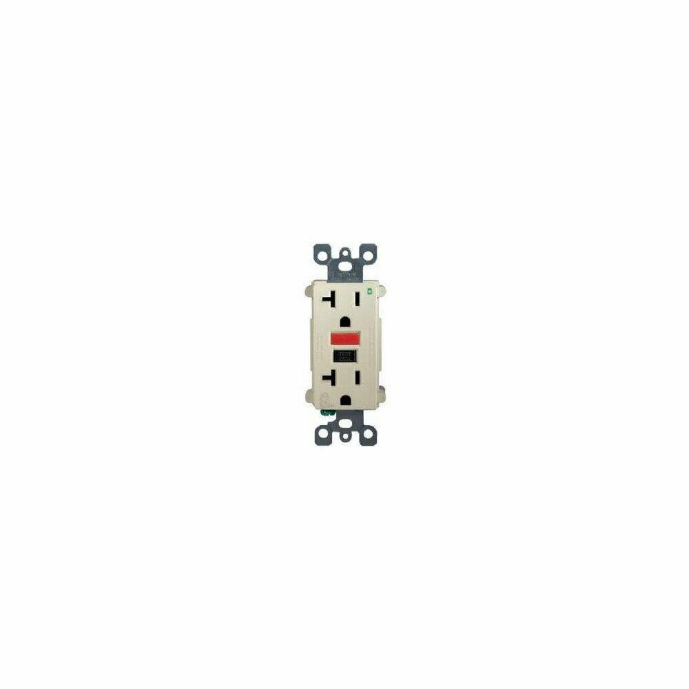  ZX9ORGL82807 Mfg R11-Gfnt2-0Ri Outlet GFCI Self Test Red and Black Button, 15A- Ivory