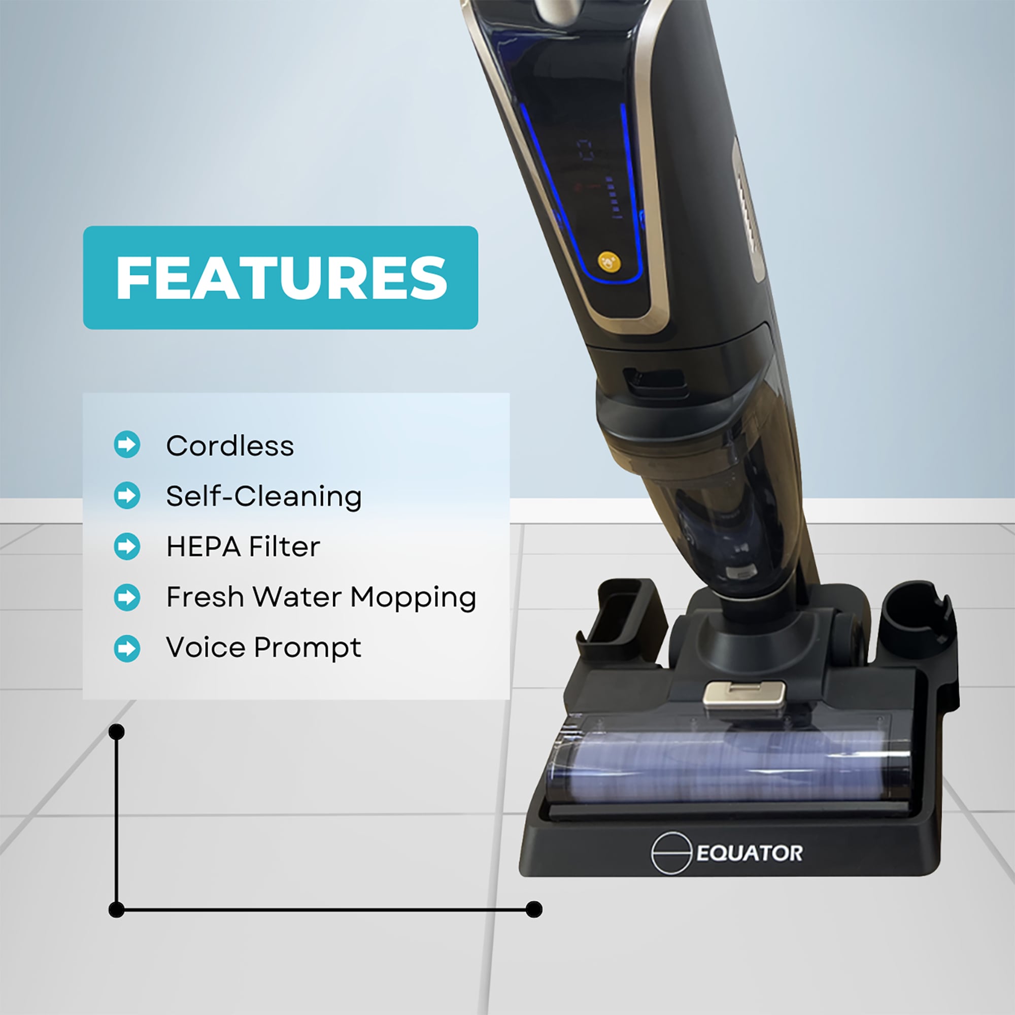 Equator Advanced Appliances Rechargeable Battery Carpet and Hard Surface Cordless  Floor Sweeper in the Floor Sweepers department at