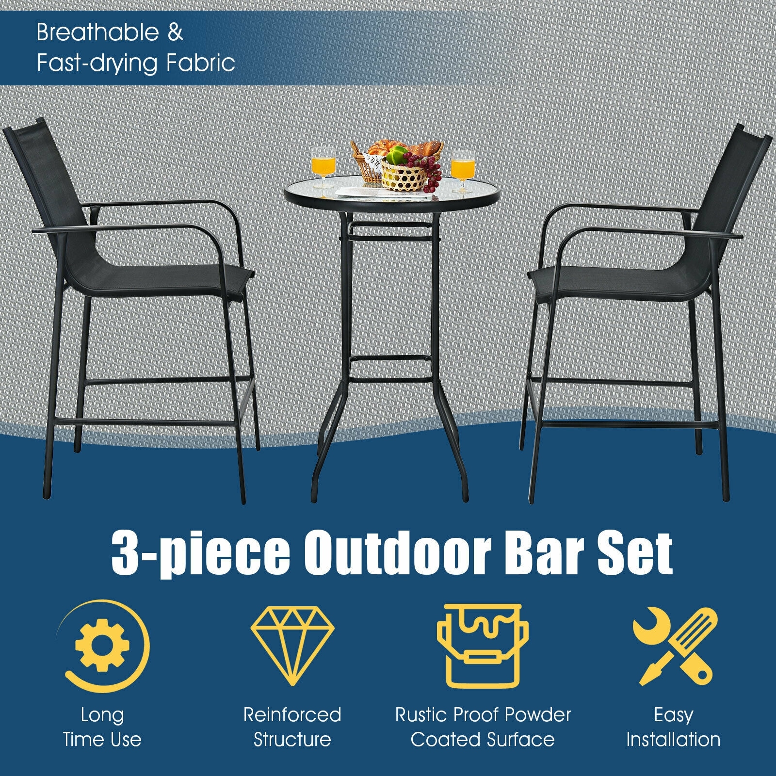 Forclover DASE-54002 Patio-Conversation-Sets - View #7