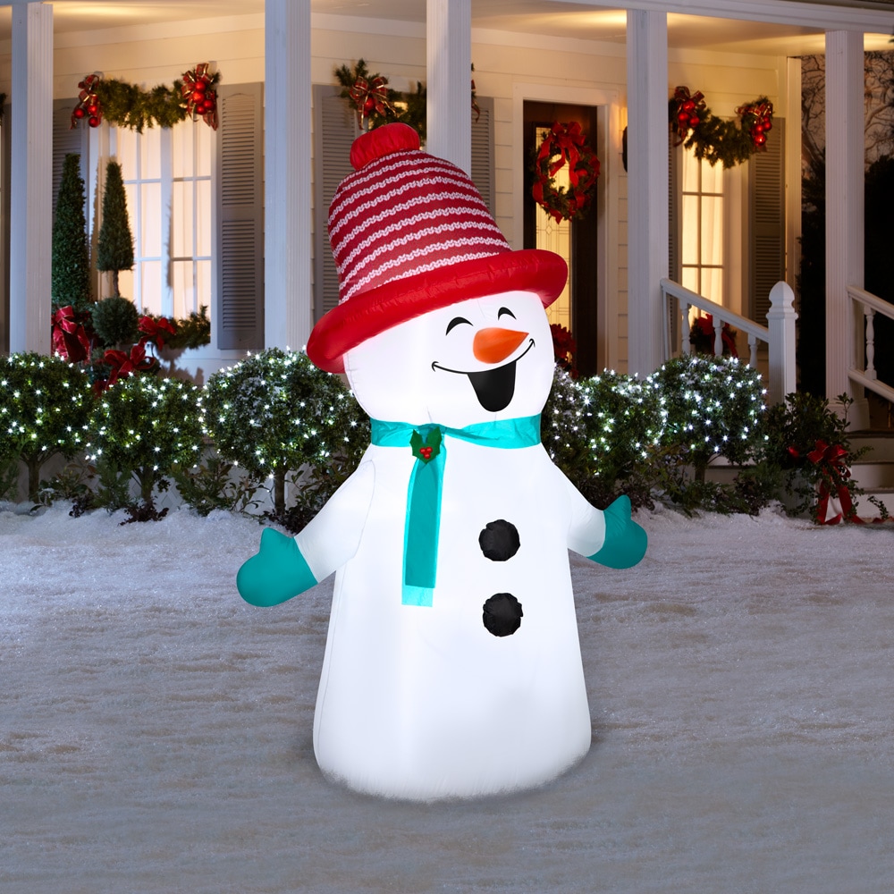 Holiday Living 7-ft Lighted Snowman Christmas Inflatable in the ...
