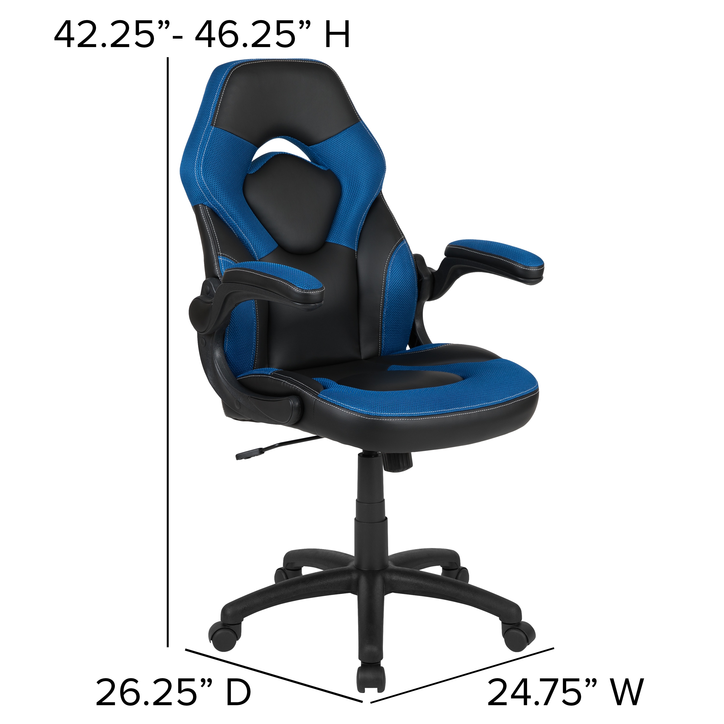 X10 Blue and Black Ergonomic Racing Style Gaming Chair