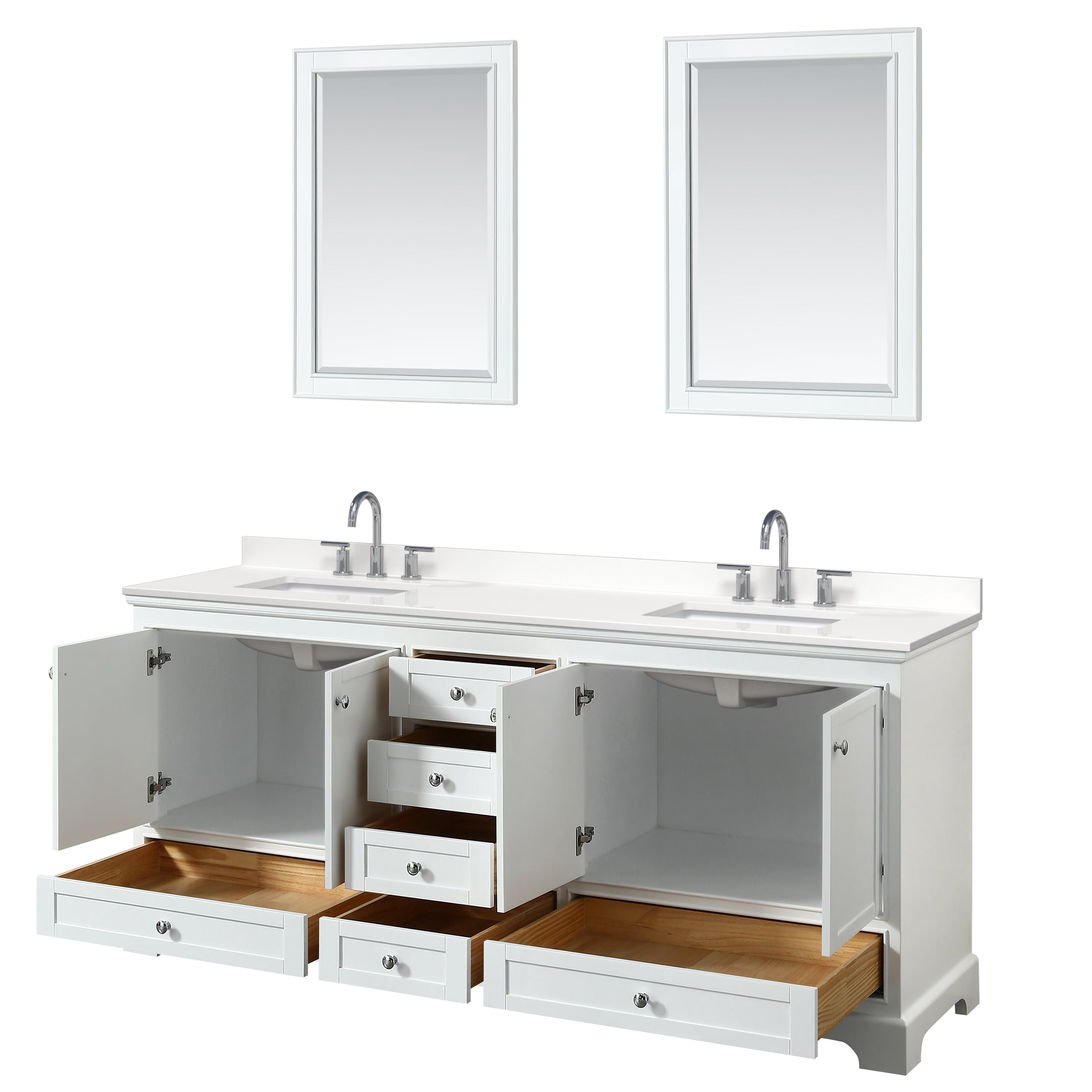 Wyndham Collection WCS202080DWHWQUS3M24 Bath-Vanity-Combo - View #2