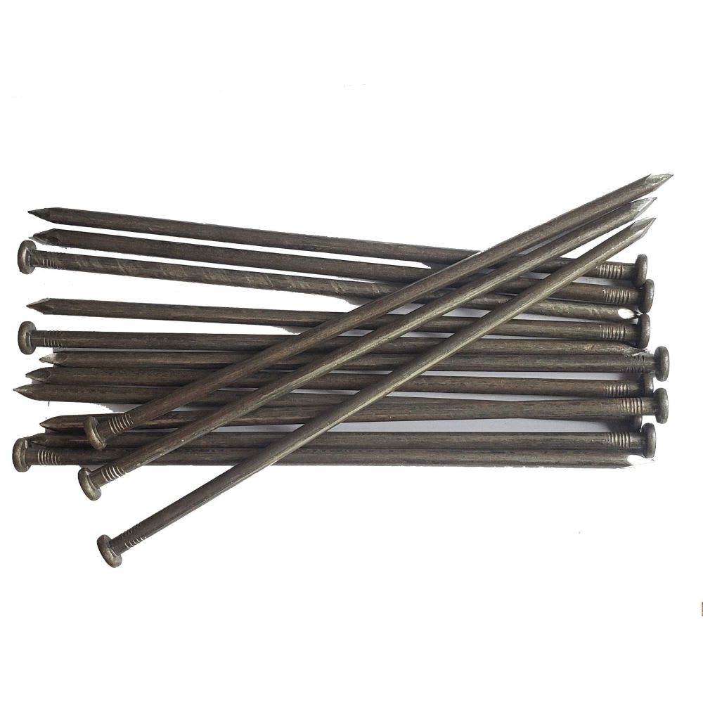 Etokfoks  50 Pack 10 inch Metal Landscape Edging Anchoring Spikes for Artificial Turf Paver Edging Weed Barrier Timber Tent Yard Ornament